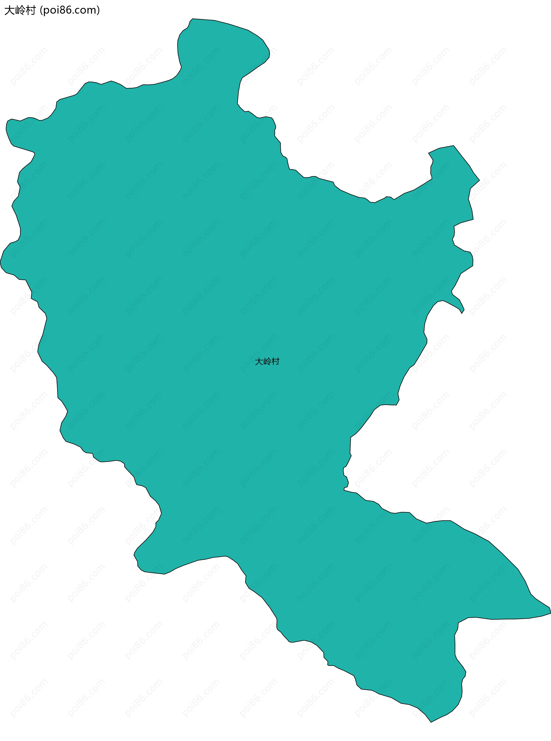 大岭村边界地图
