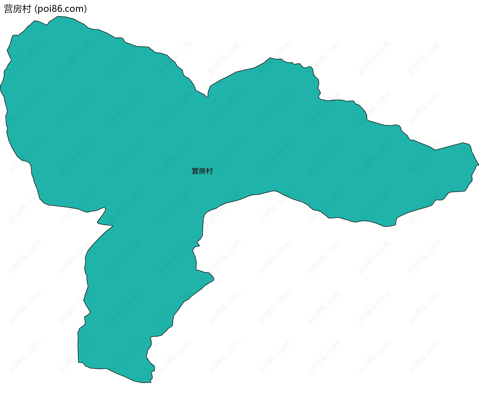 营房村边界地图