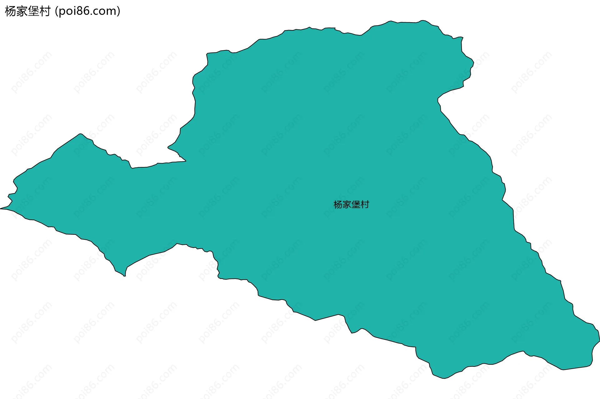 杨家堡村边界地图