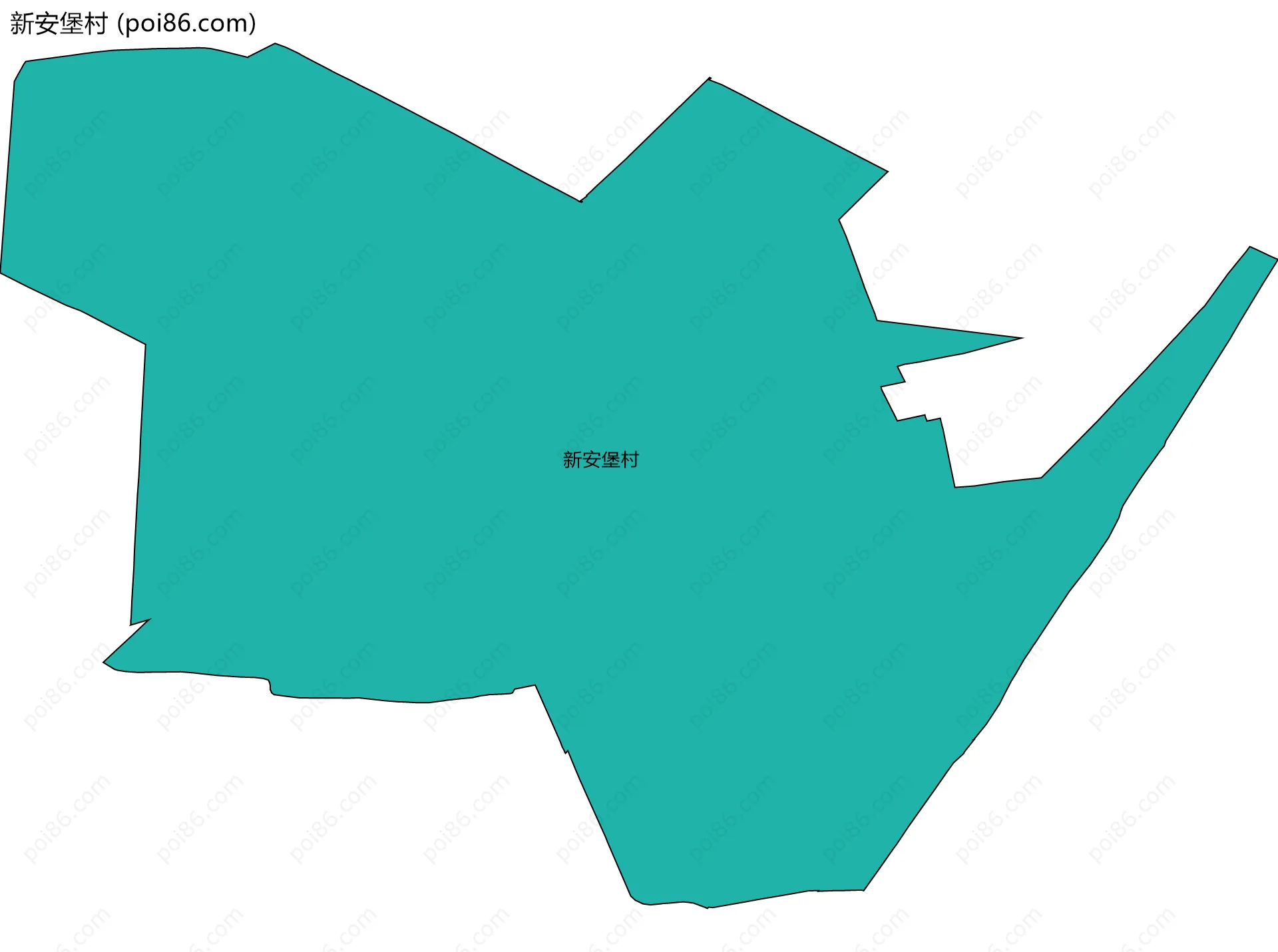 新安堡村边界地图