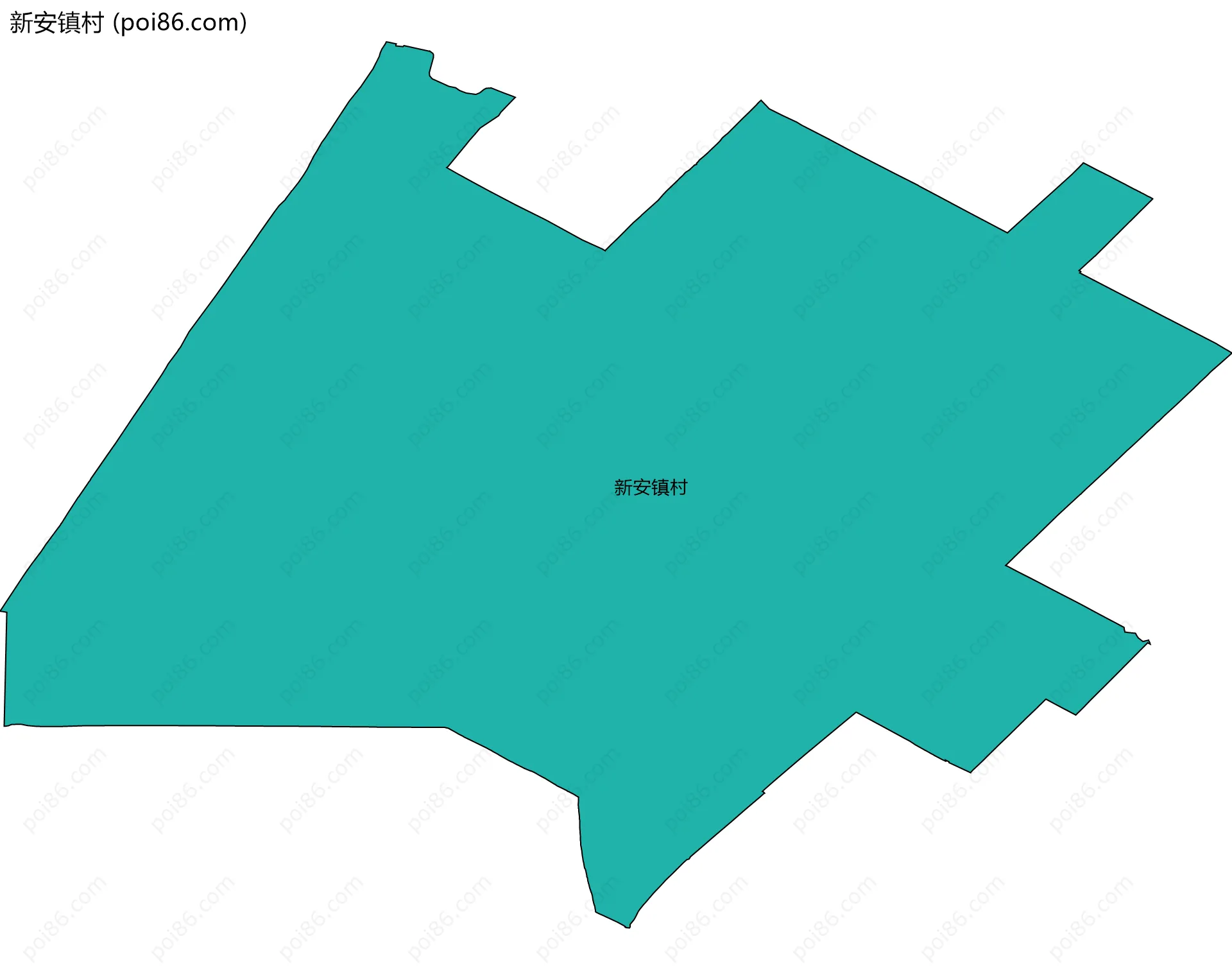 新安镇村边界地图