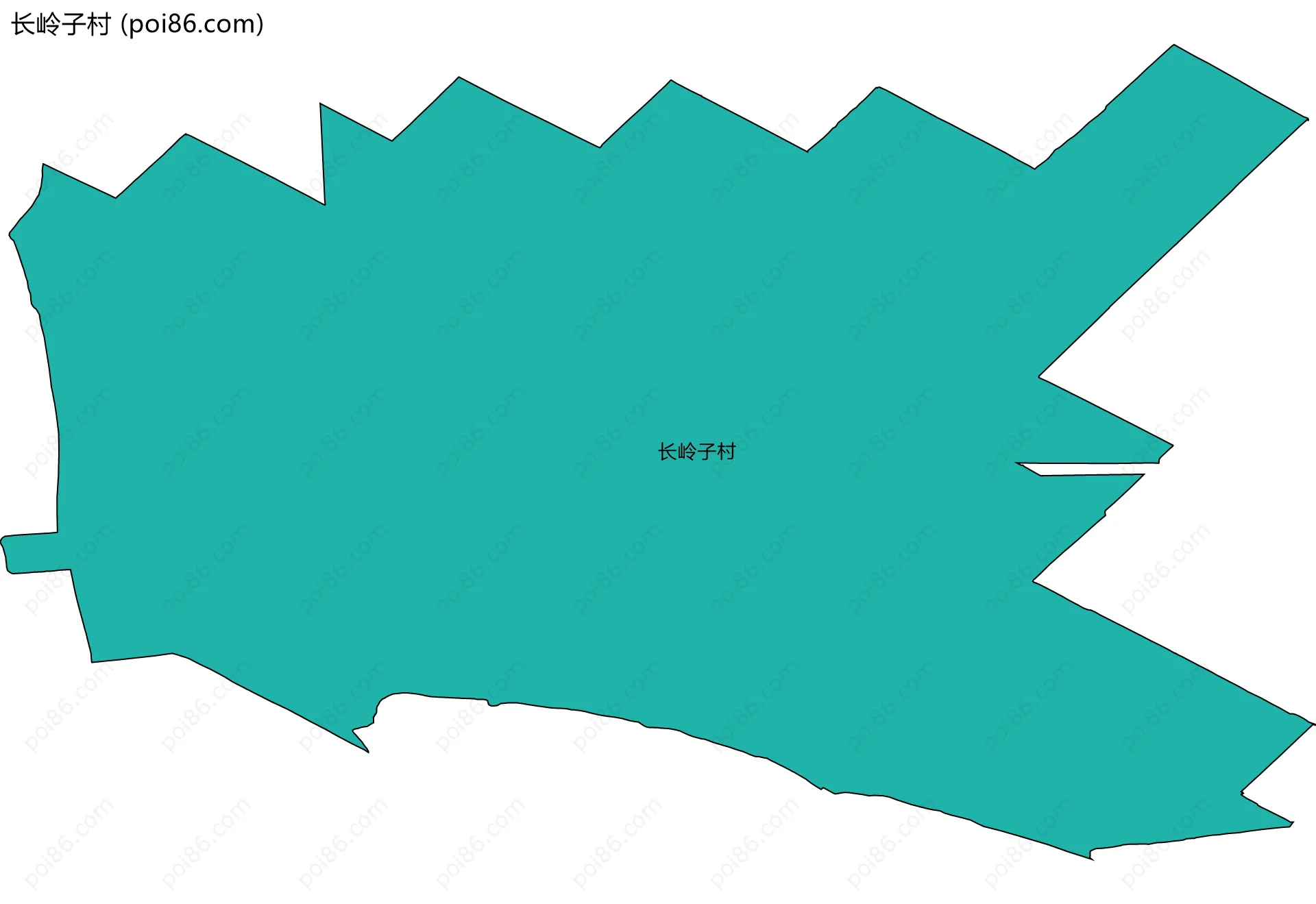 长岭子村边界地图