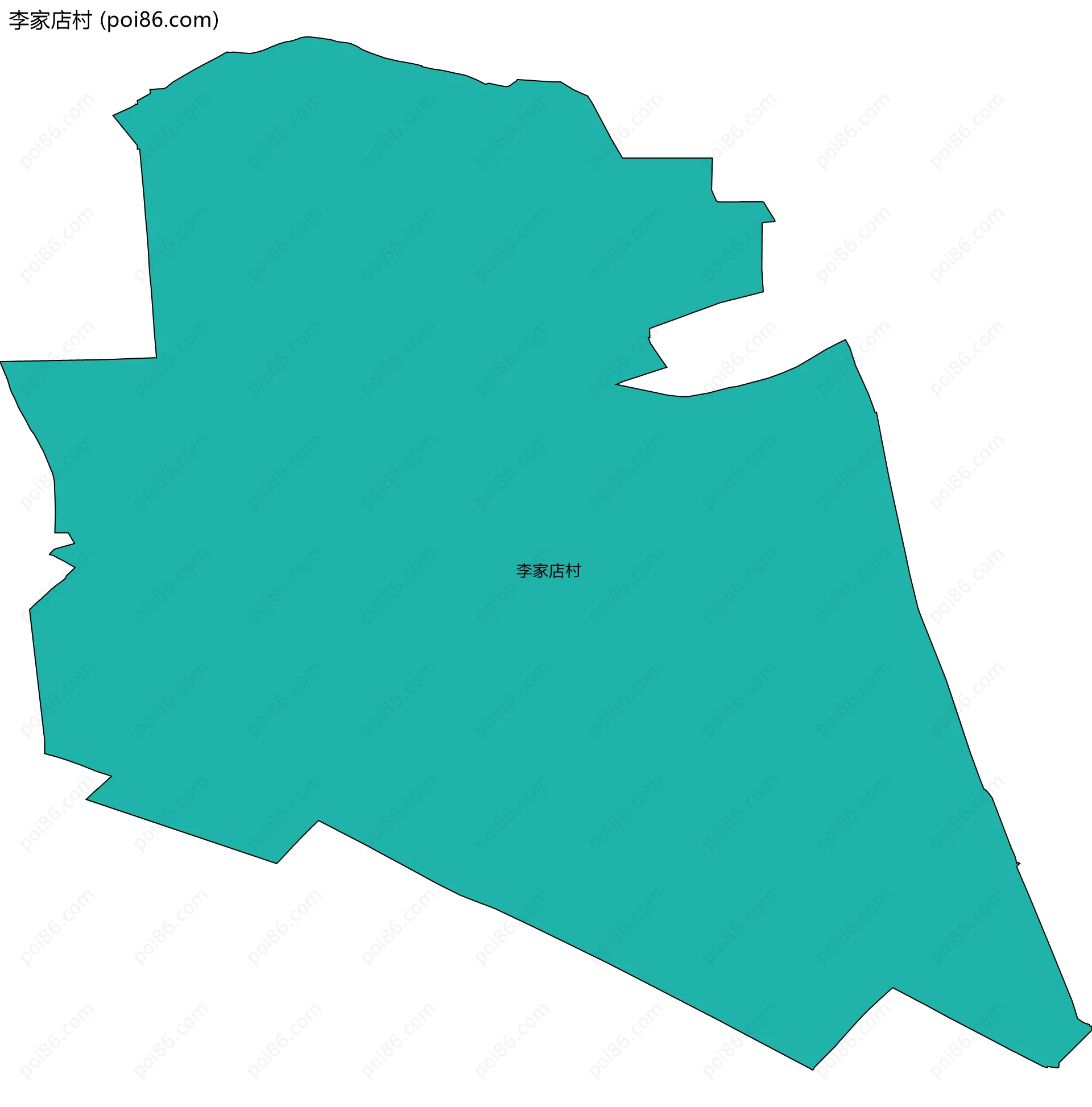 李家店村边界地图