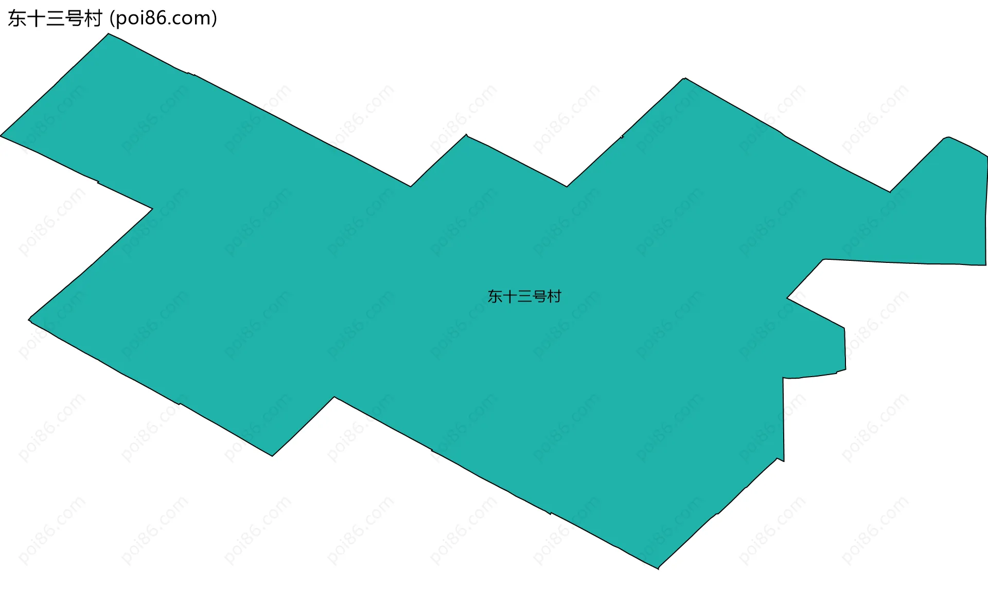 东十三号村边界地图