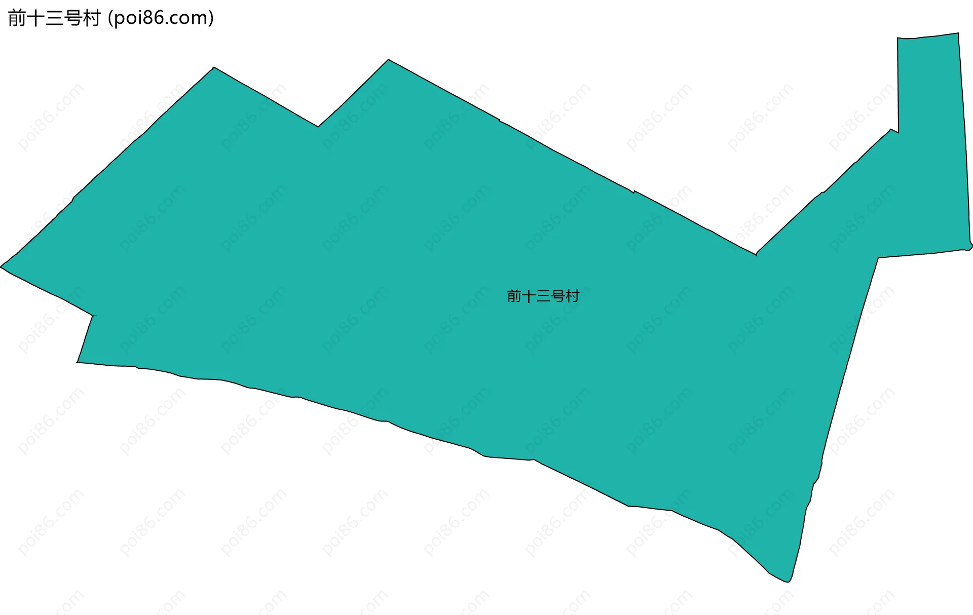 前十三号村边界地图