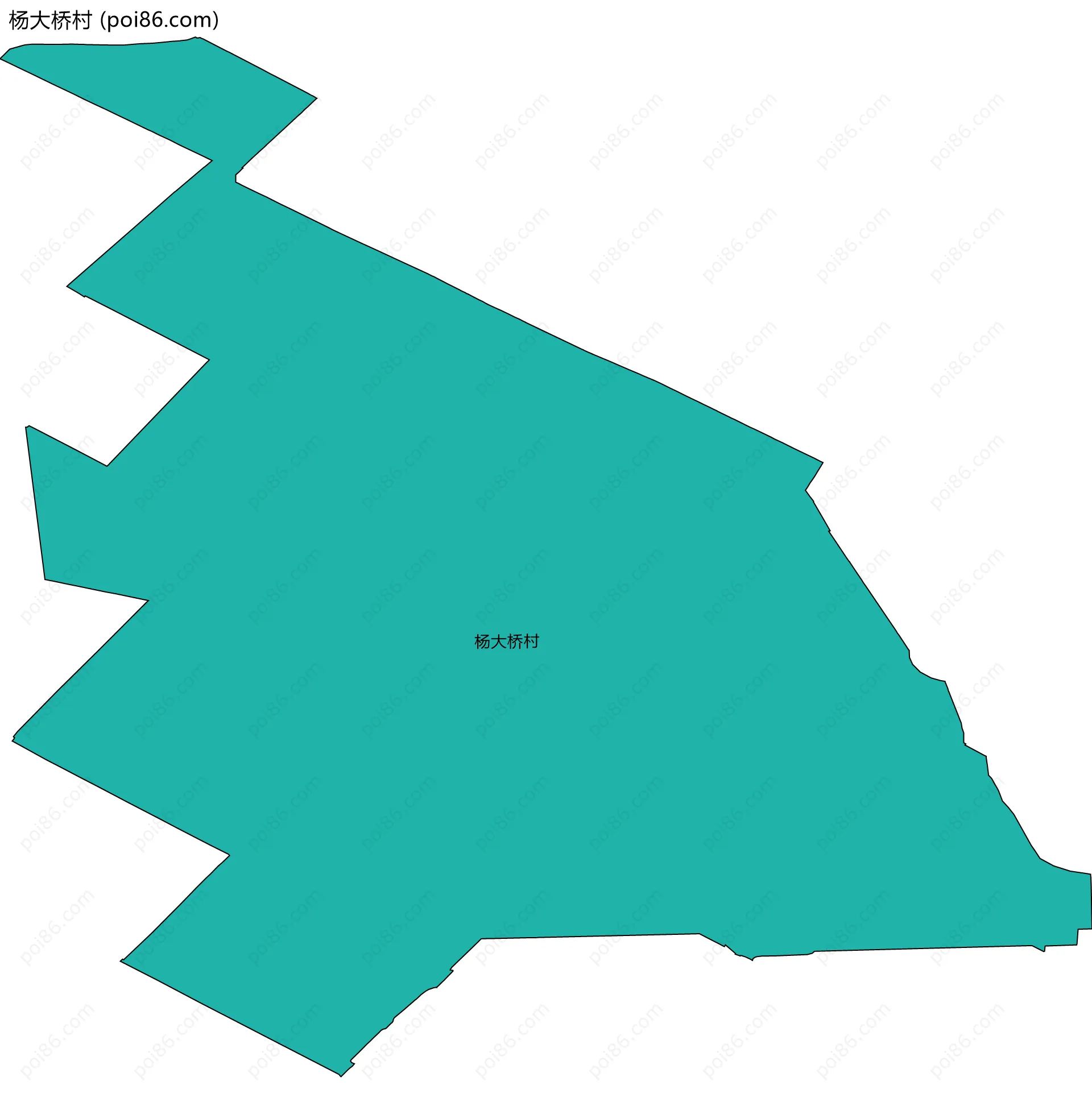 杨大桥村边界地图
