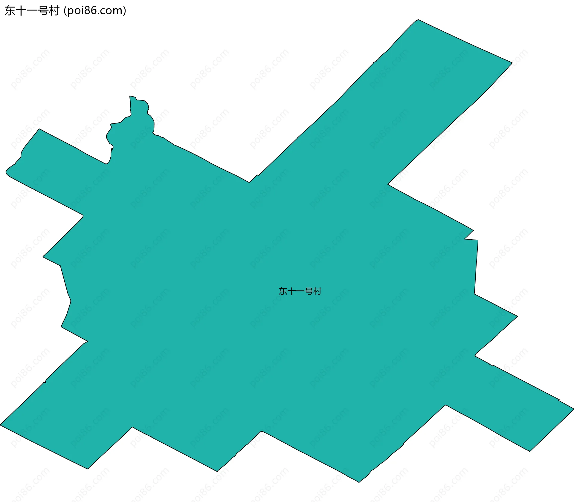 东十一号村边界地图