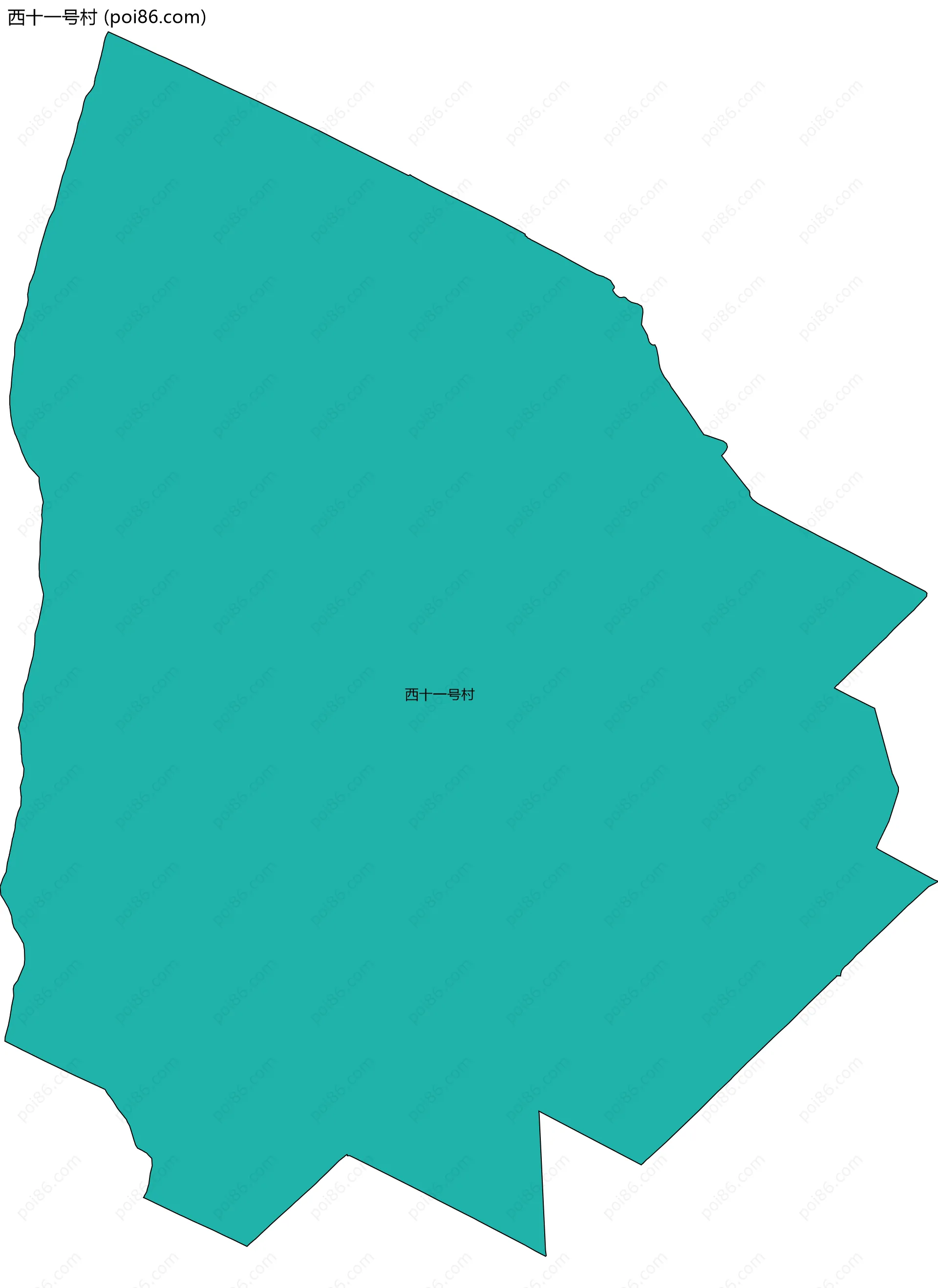 西十一号村边界地图