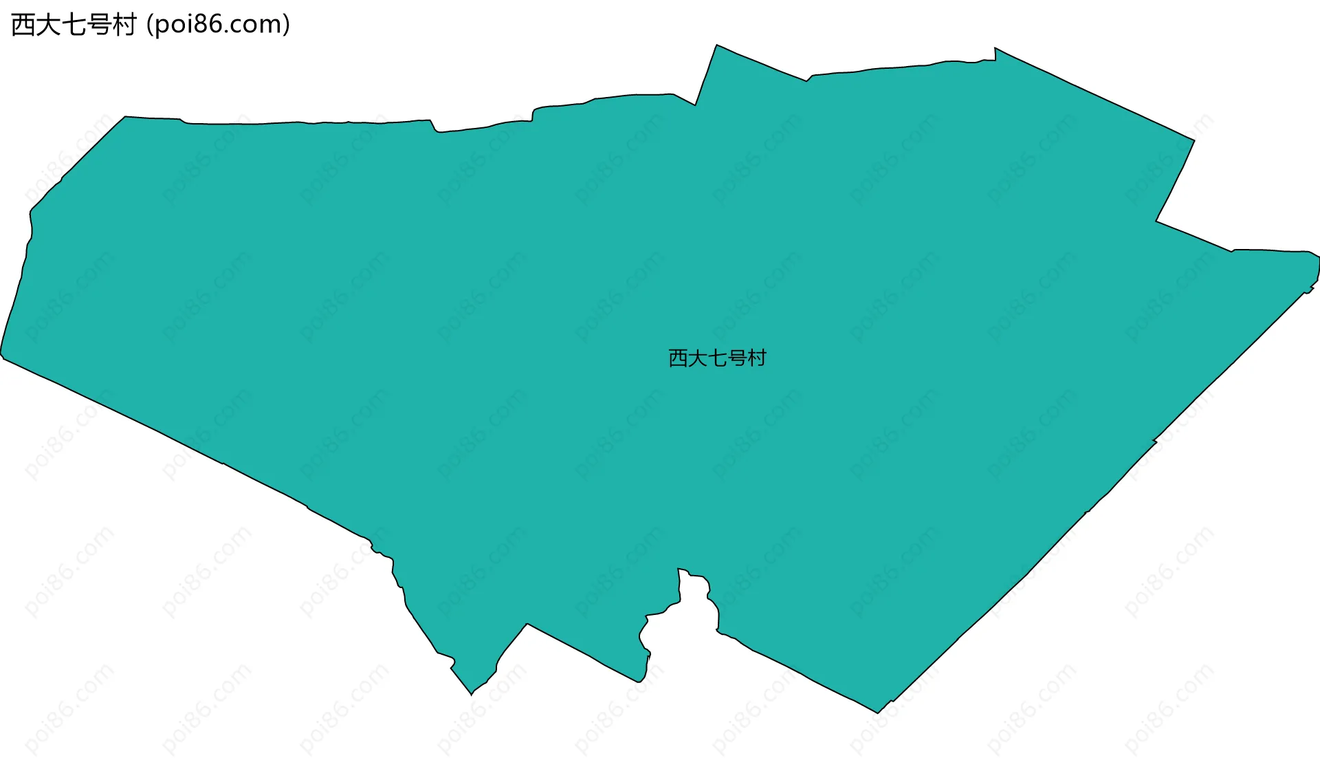 西大七号村边界地图