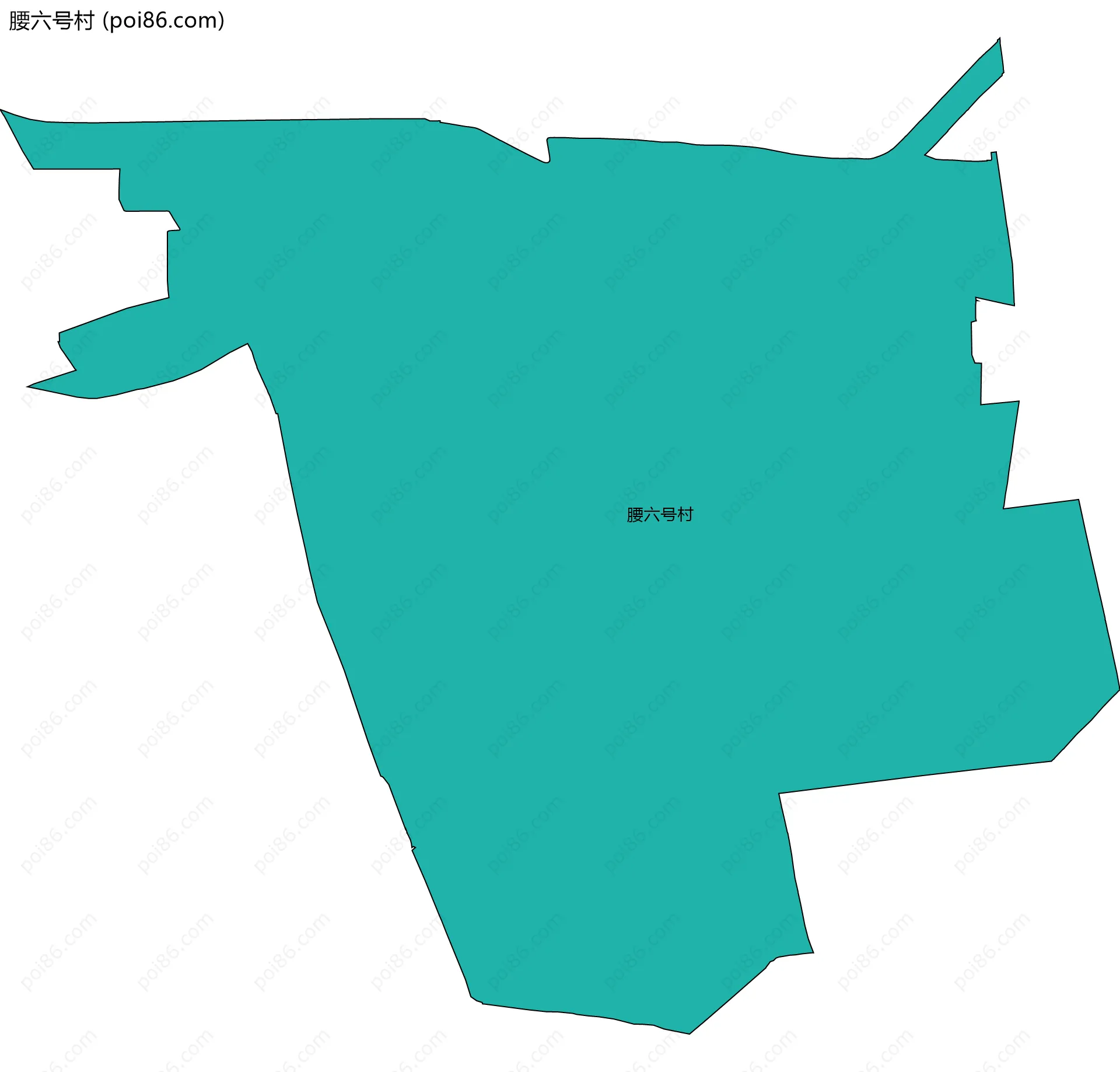 腰六号村边界地图