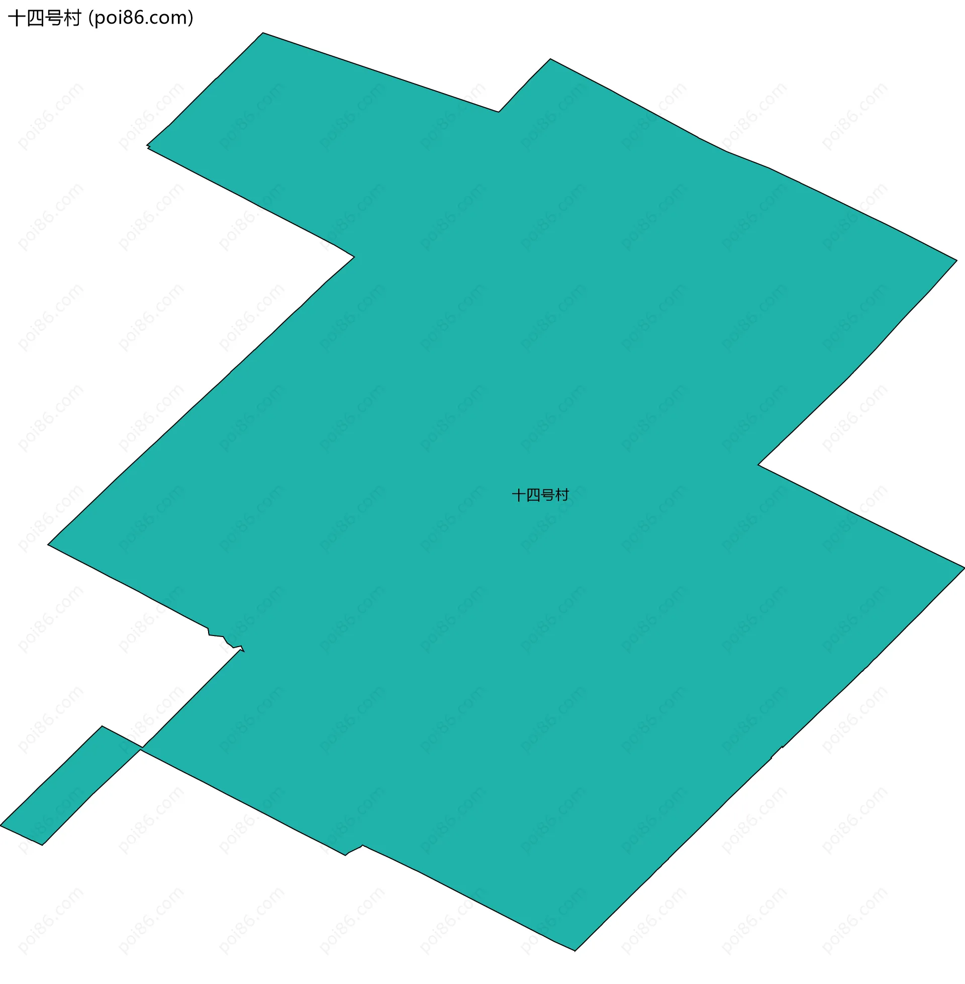 十四号村边界地图