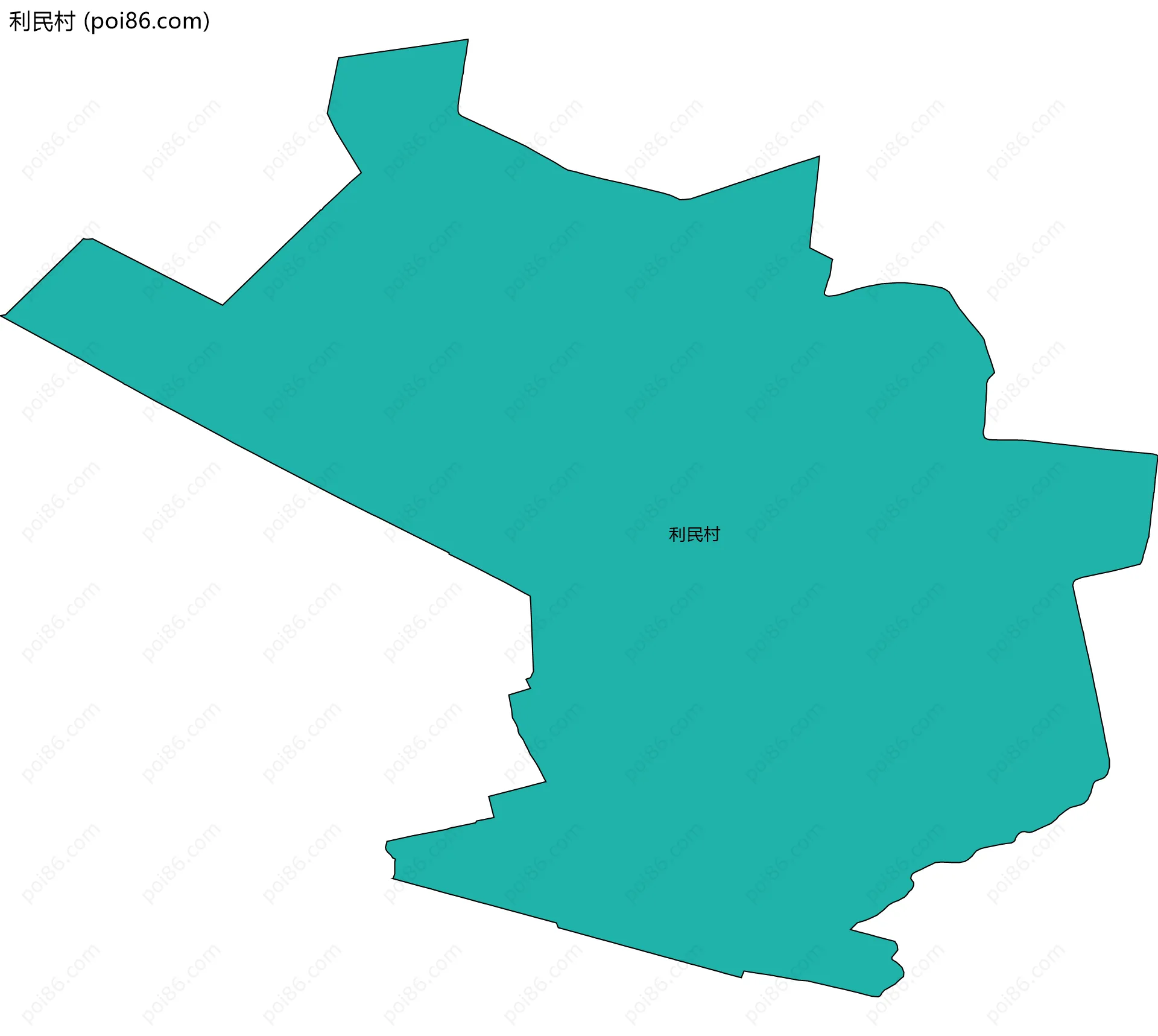 利民村边界地图