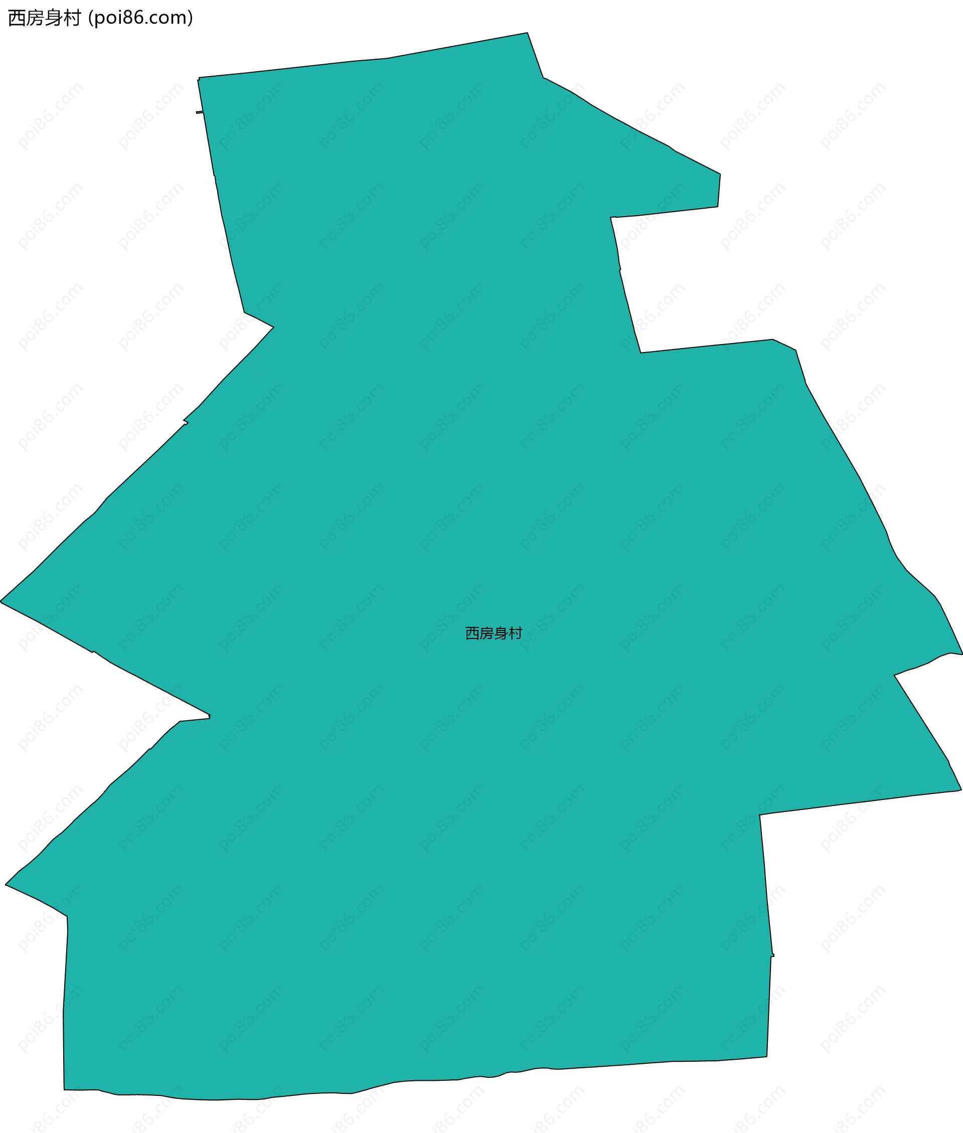 西房身村边界地图