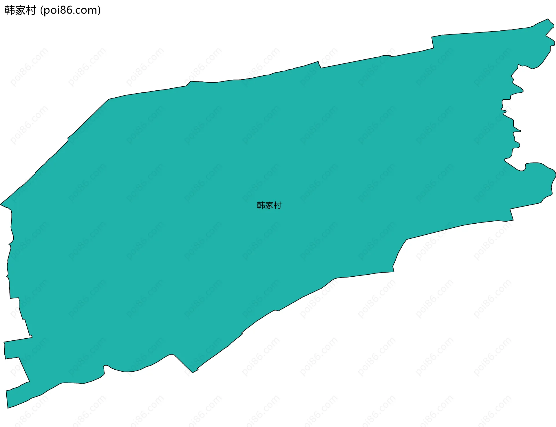韩家村边界地图