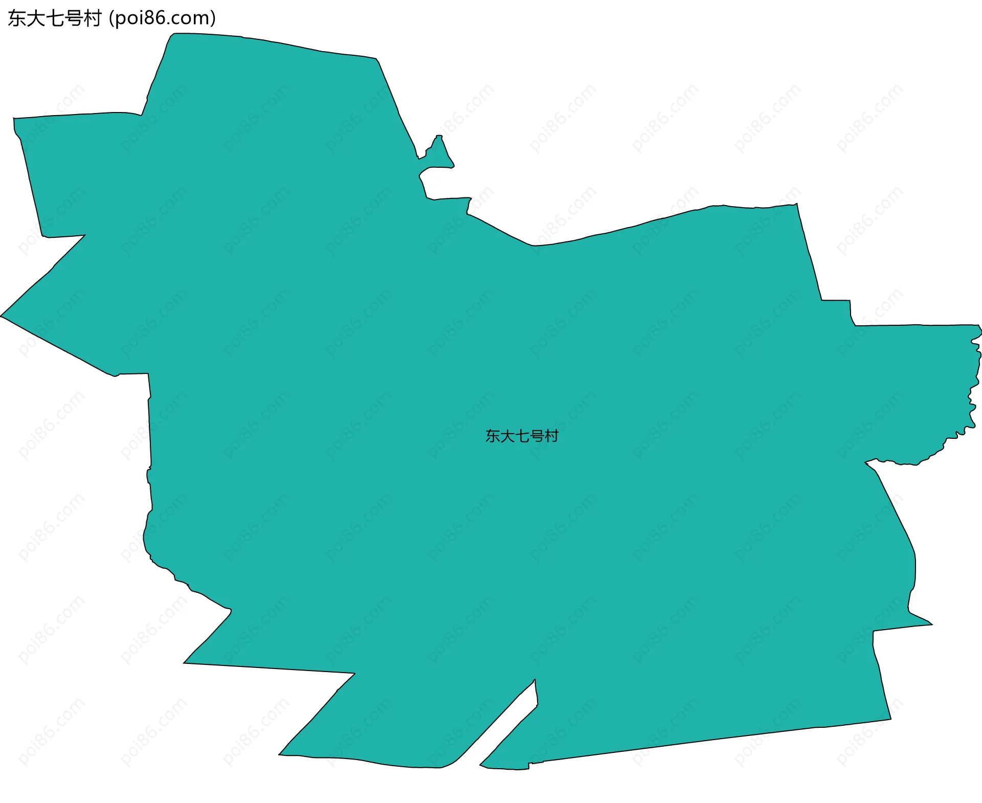 东大七号村边界地图
