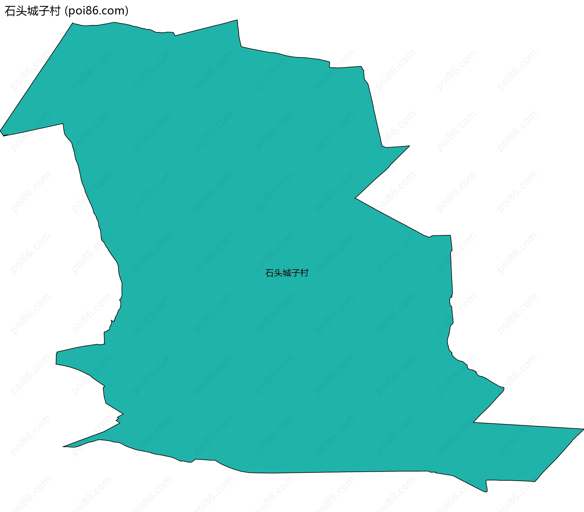 石头城子村边界地图