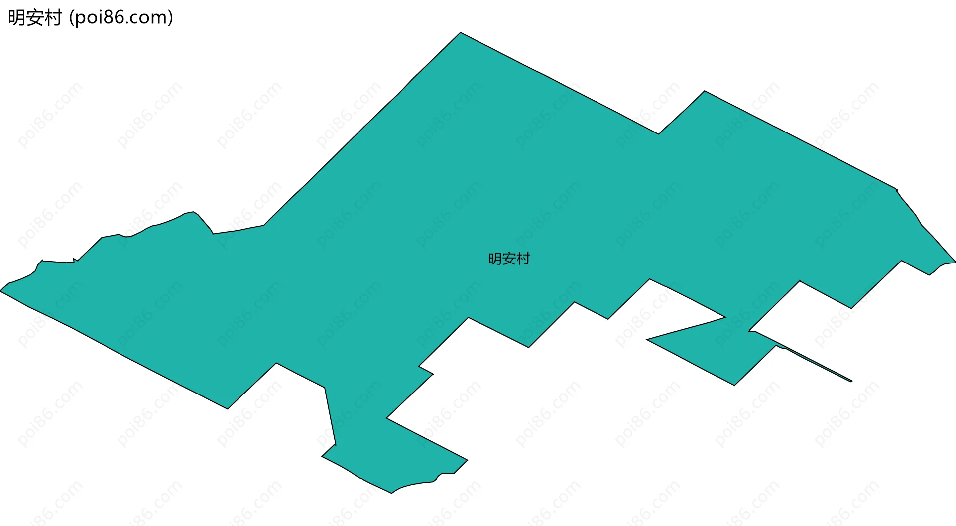 明安村边界地图