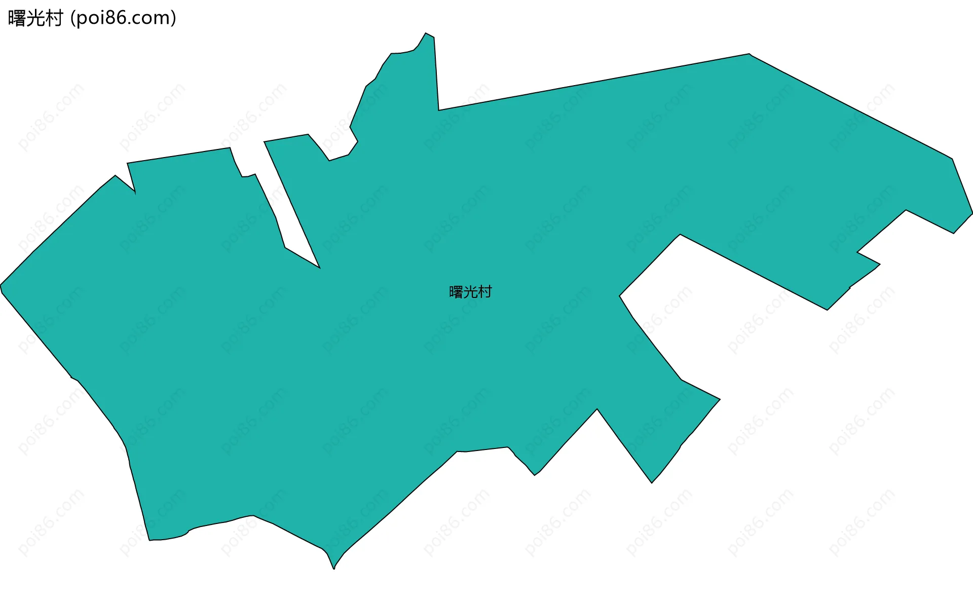 曙光村边界地图