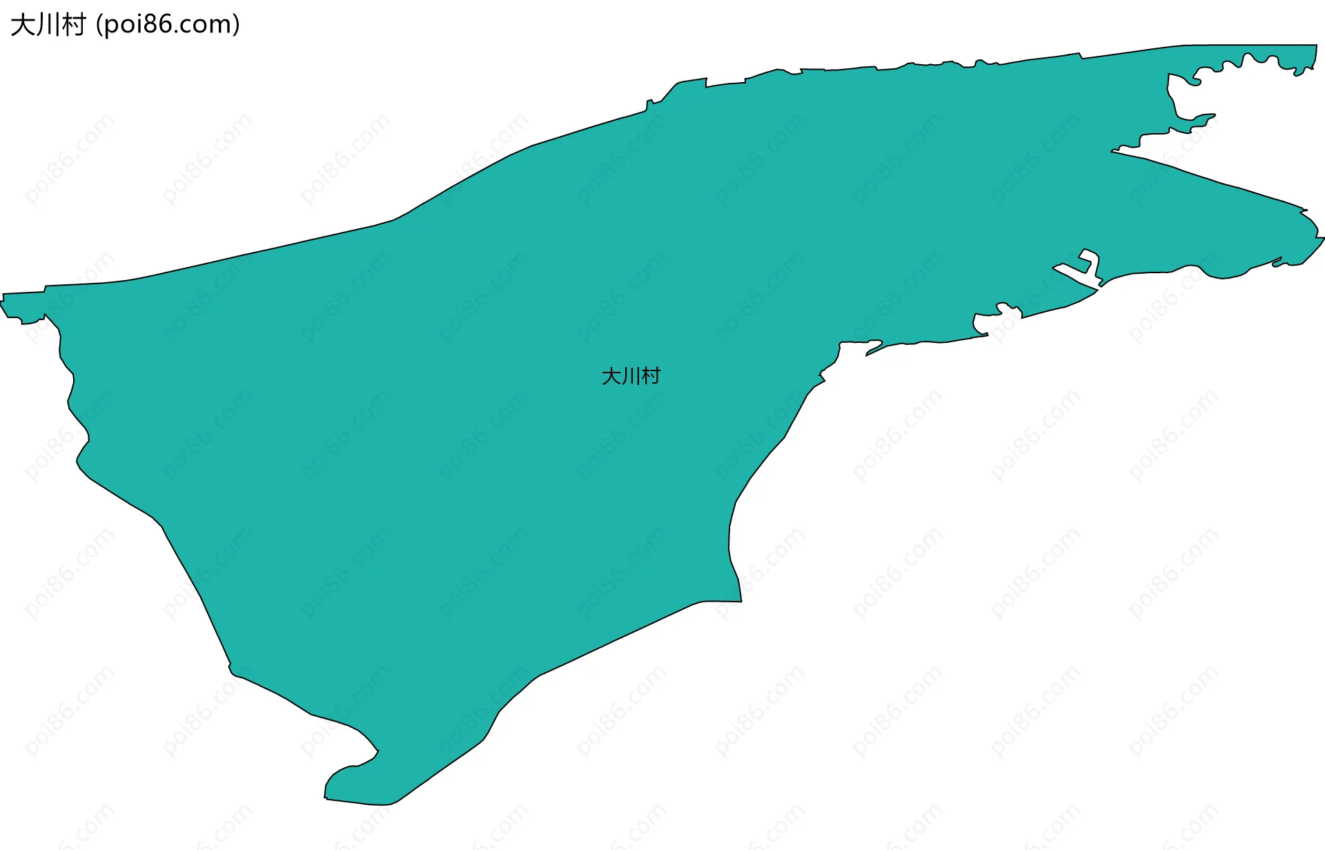 大川村边界地图