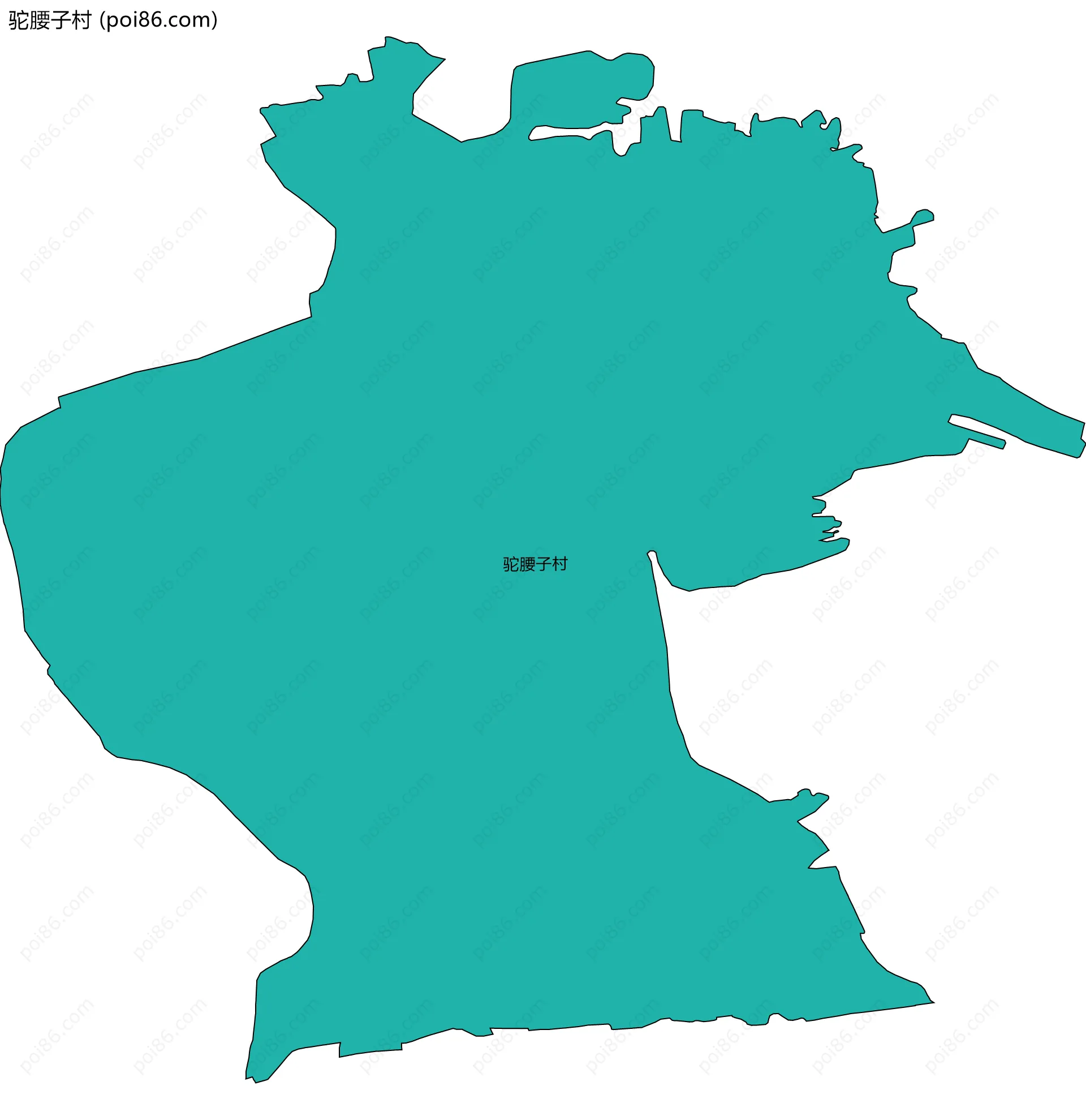 驼腰子村边界地图