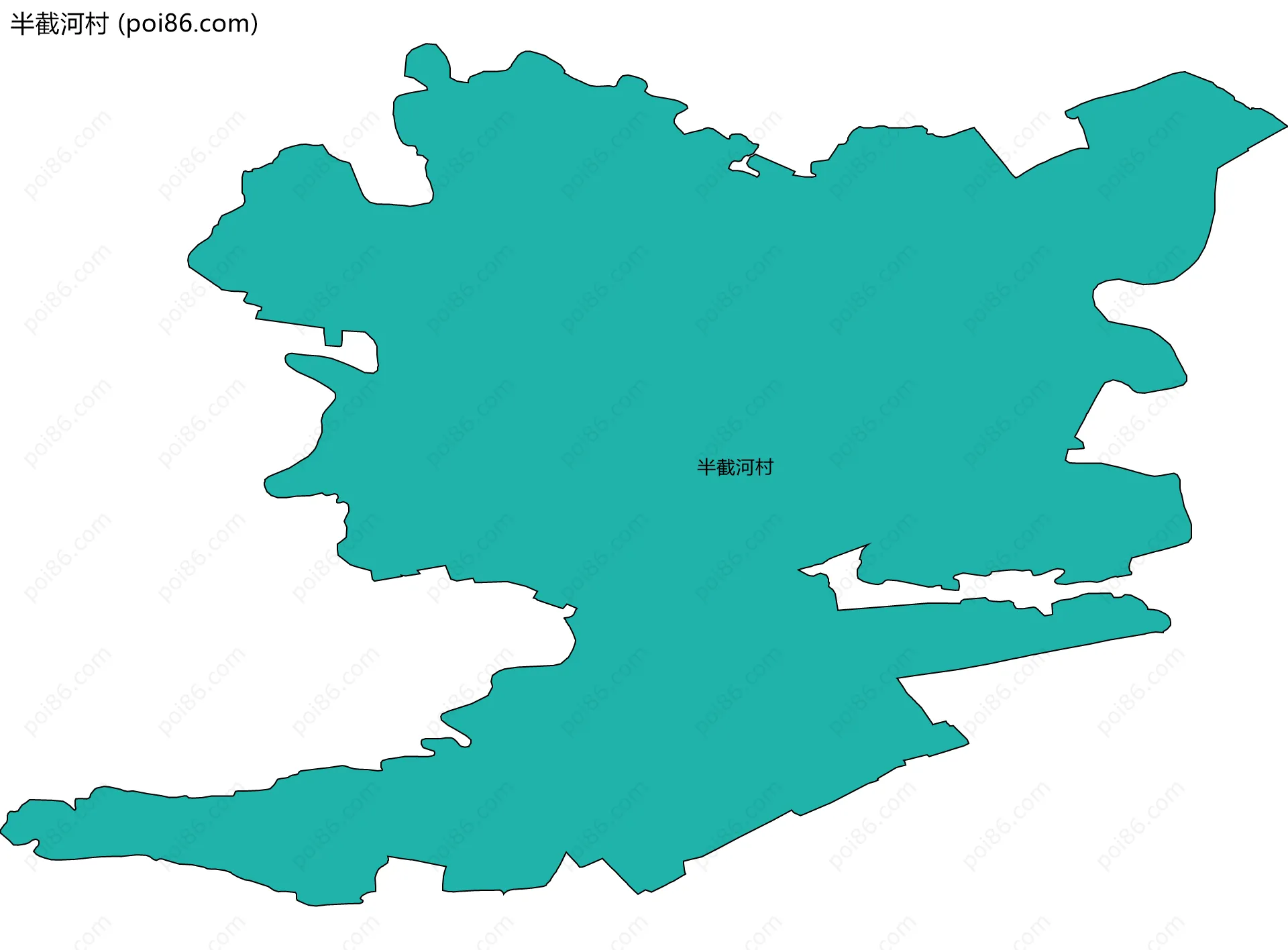 半截河村边界地图