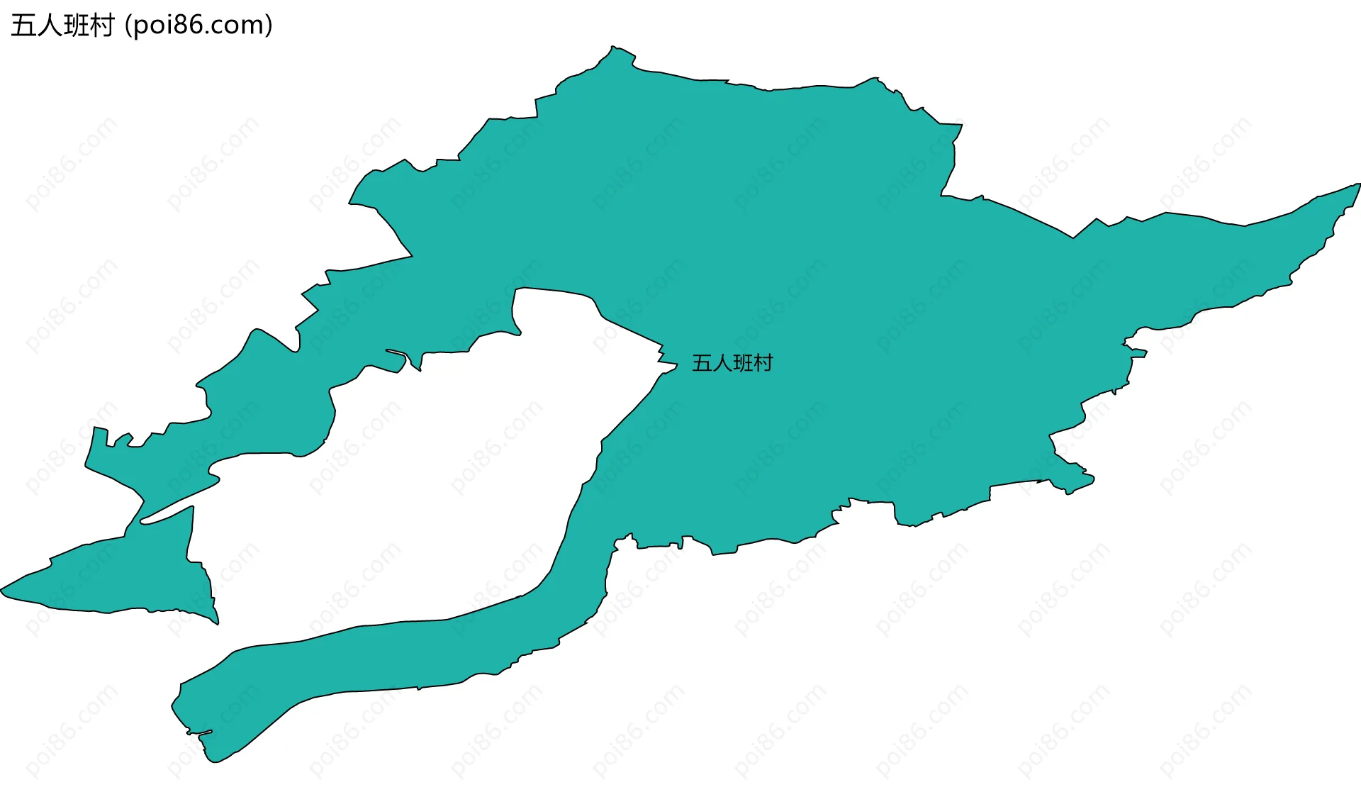 五人班村边界地图