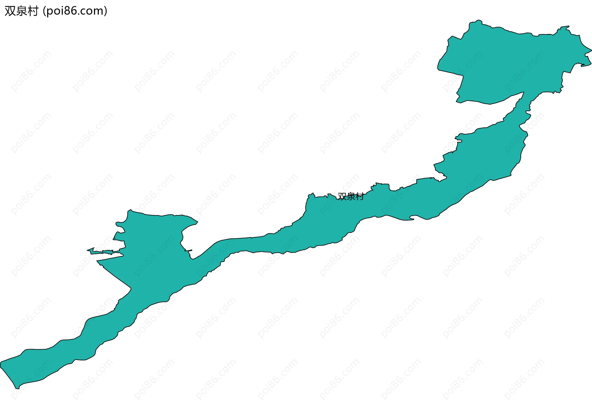 双泉村边界地图
