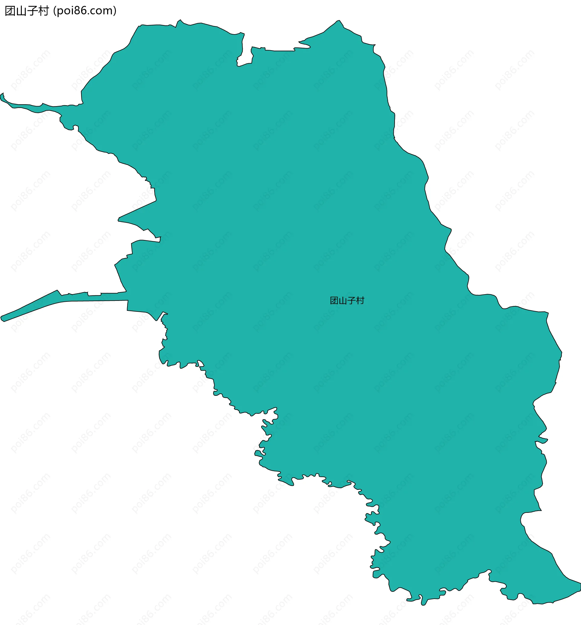 团山子村边界地图