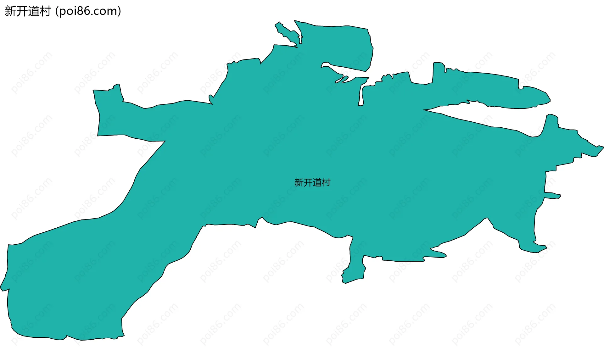 新开道村边界地图