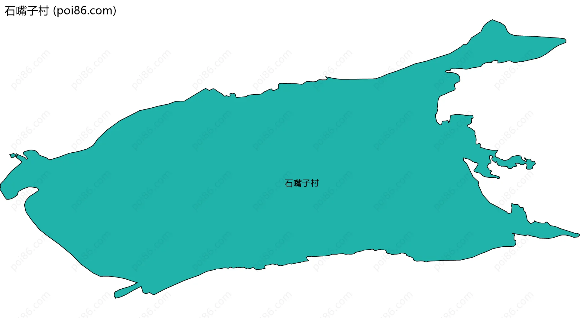 石嘴子村边界地图