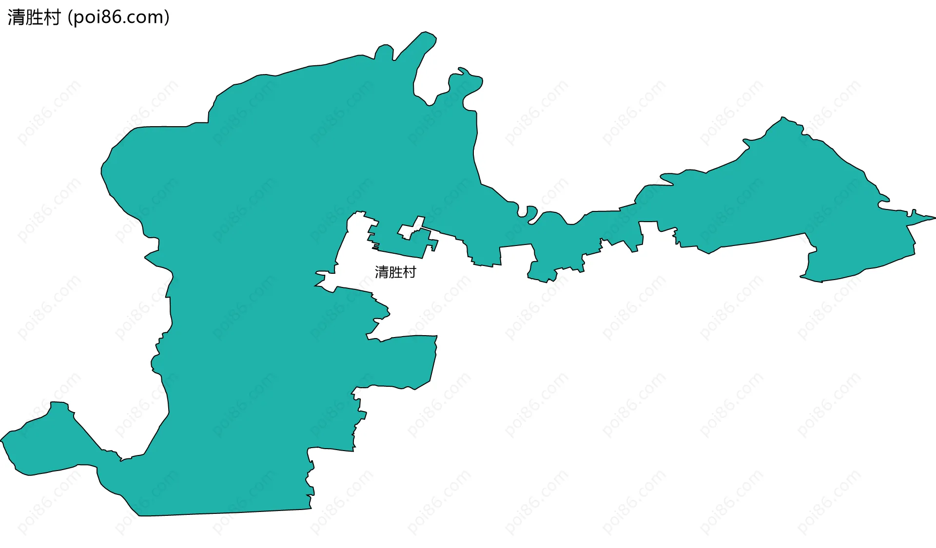 清胜村边界地图