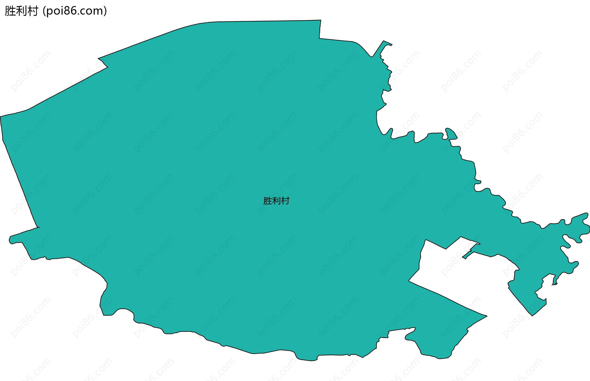 胜利村边界地图