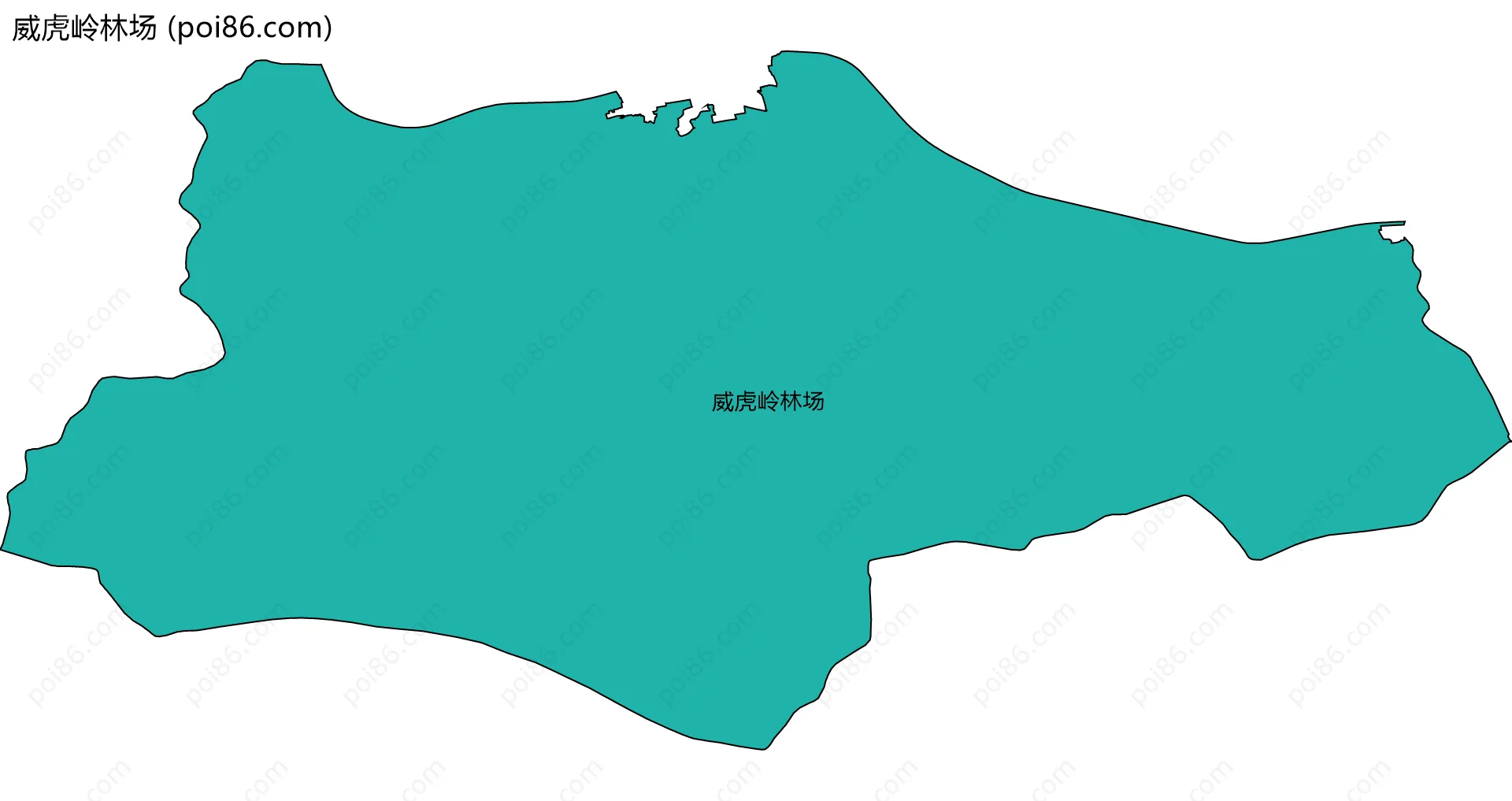 威虎岭林场边界地图