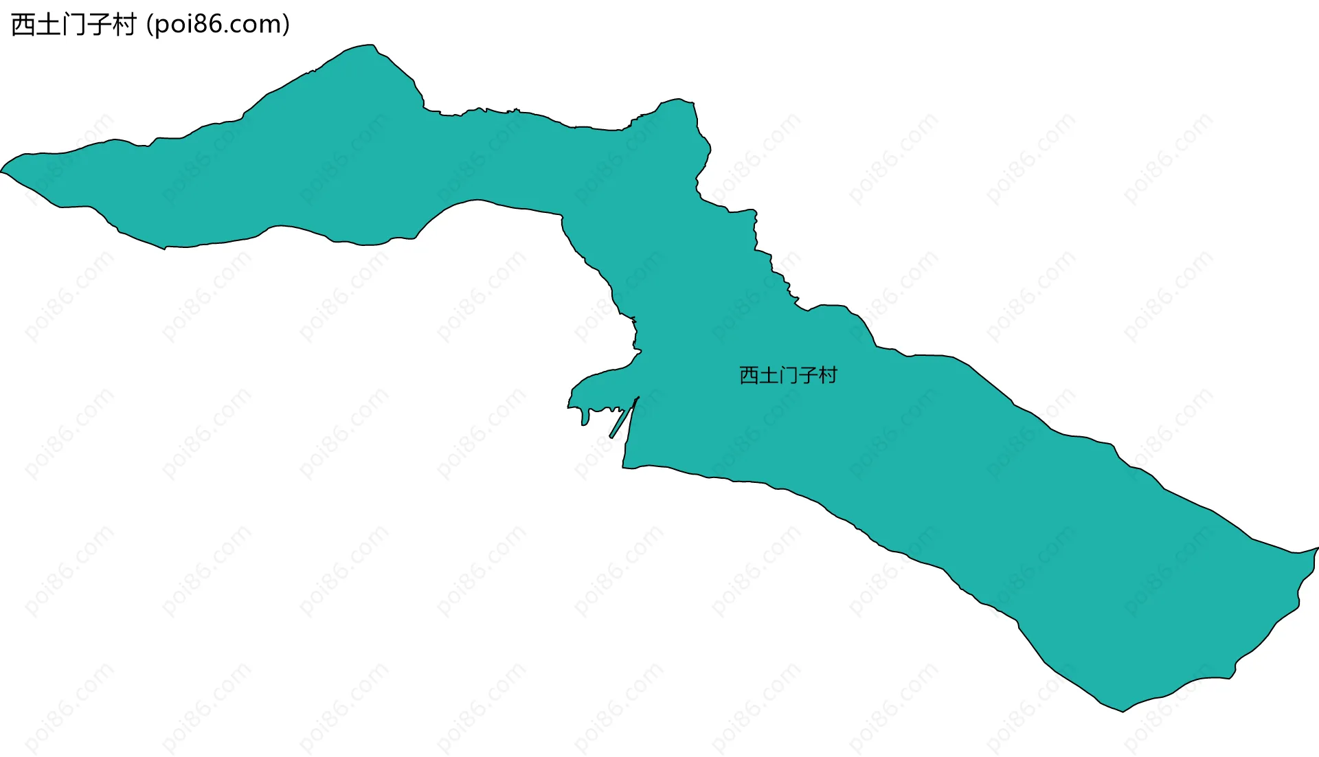 西土门子村边界地图