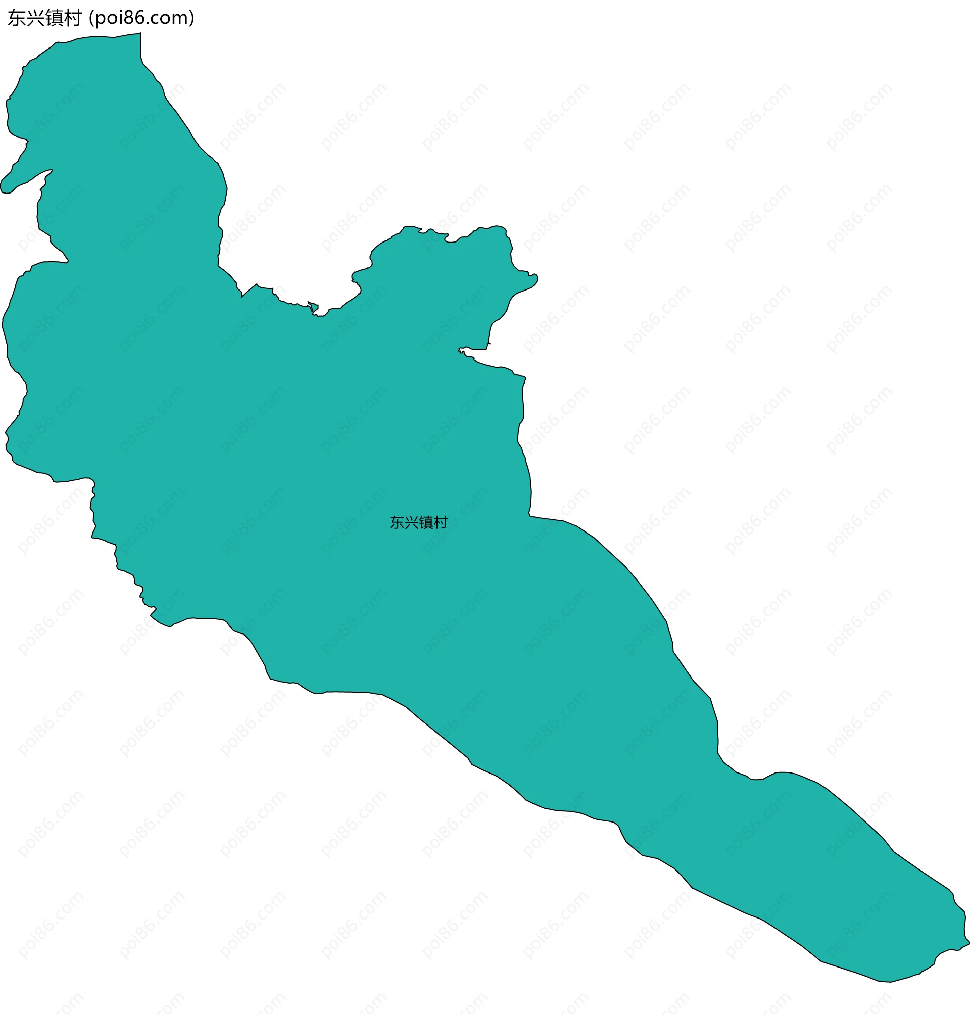 东兴镇村边界地图