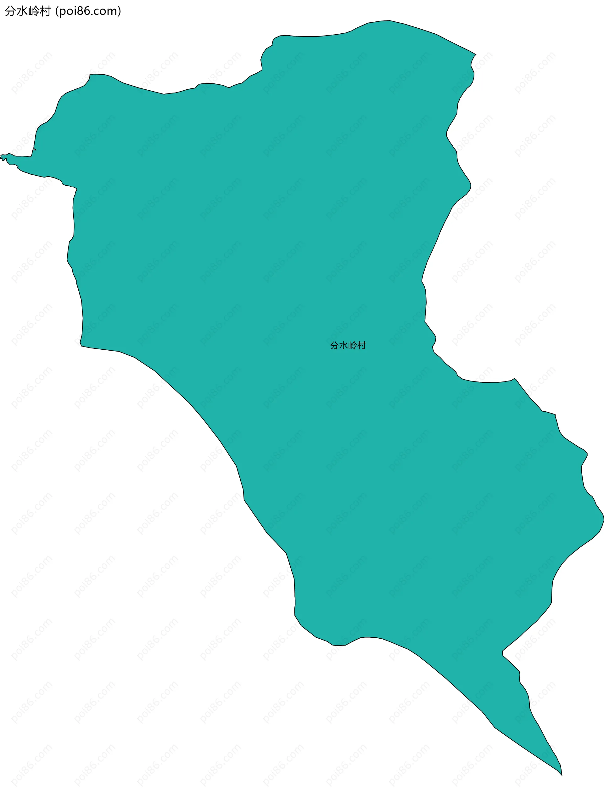 分水岭村边界地图