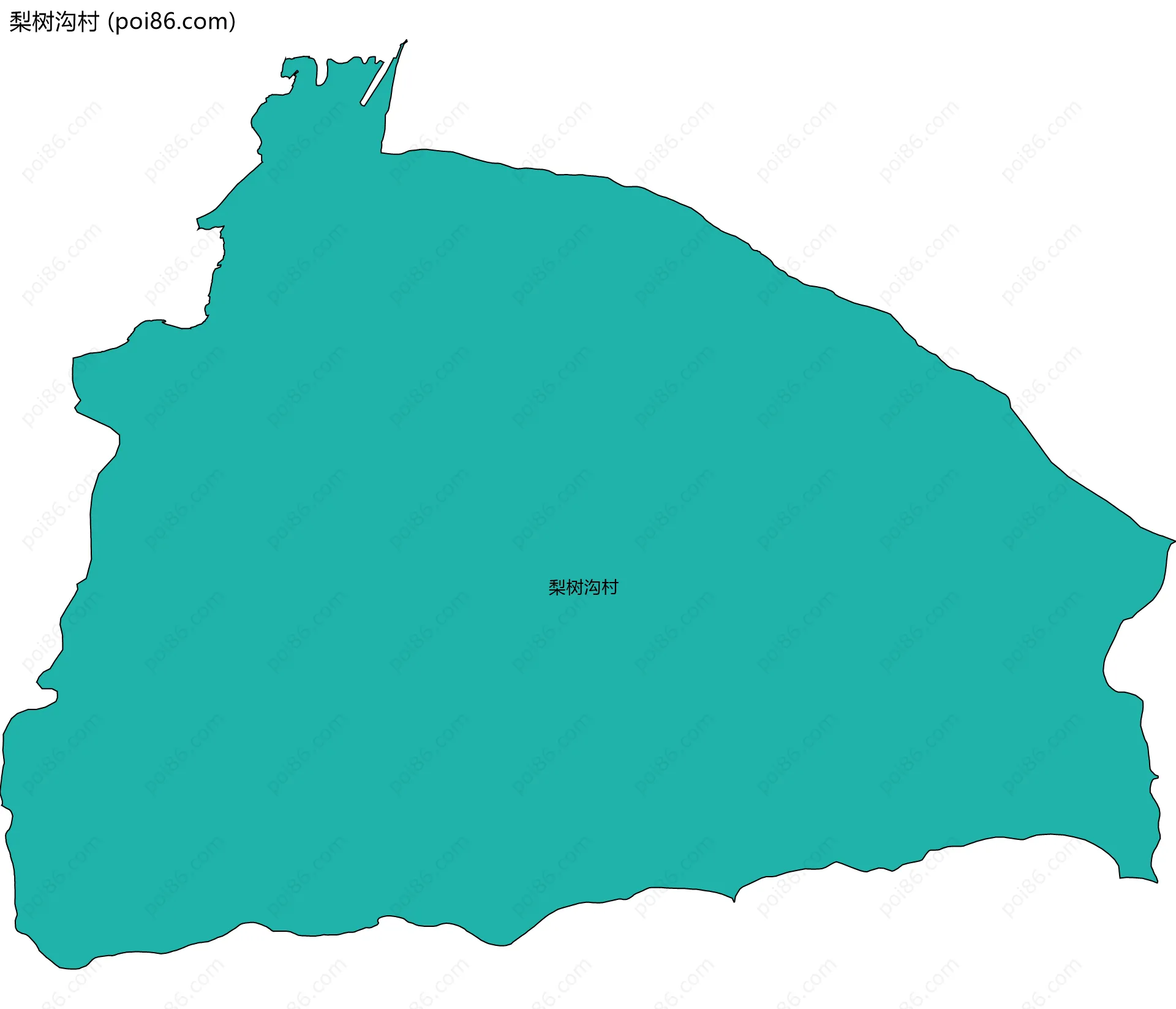 梨树沟村边界地图