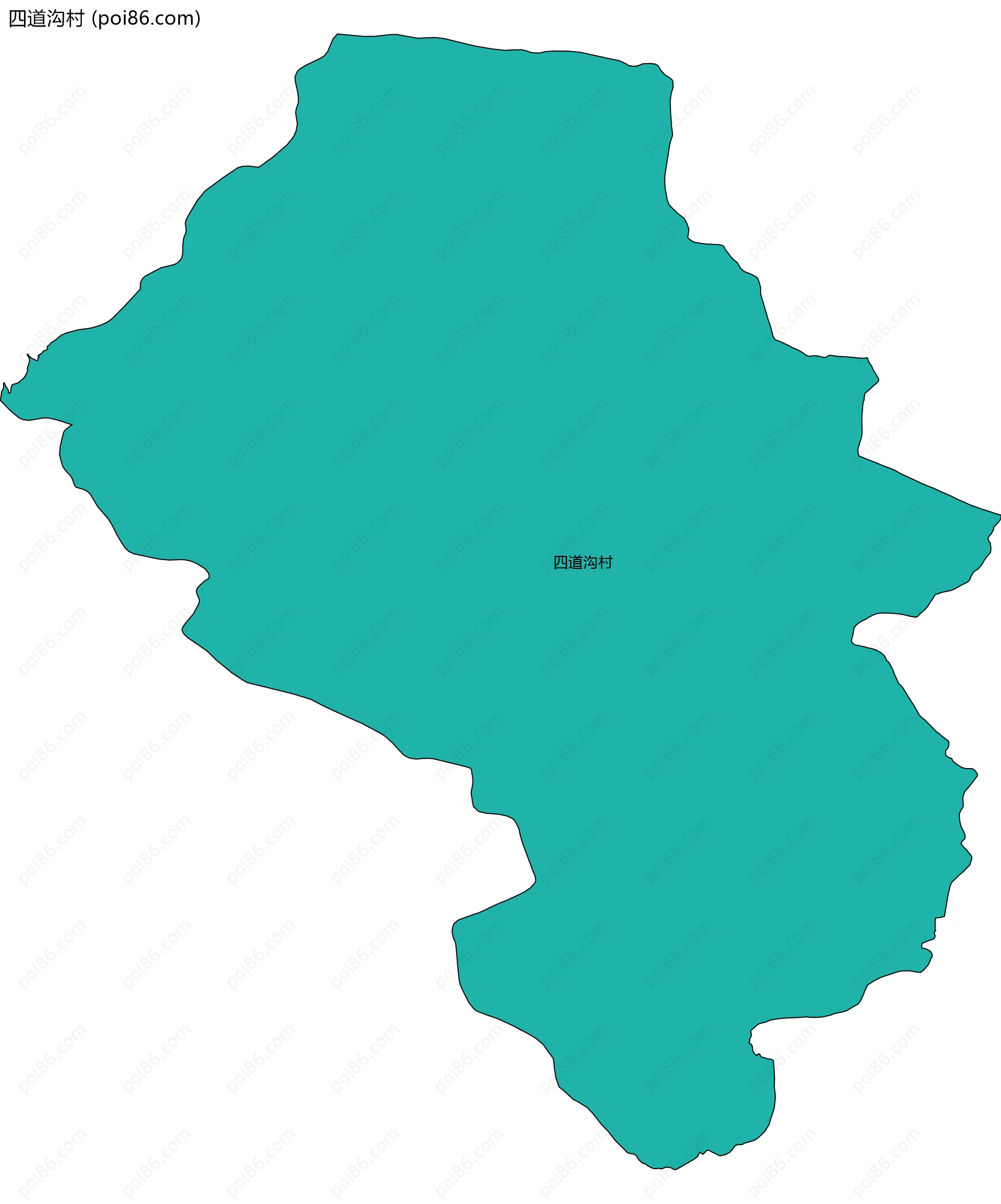 四道沟村边界地图