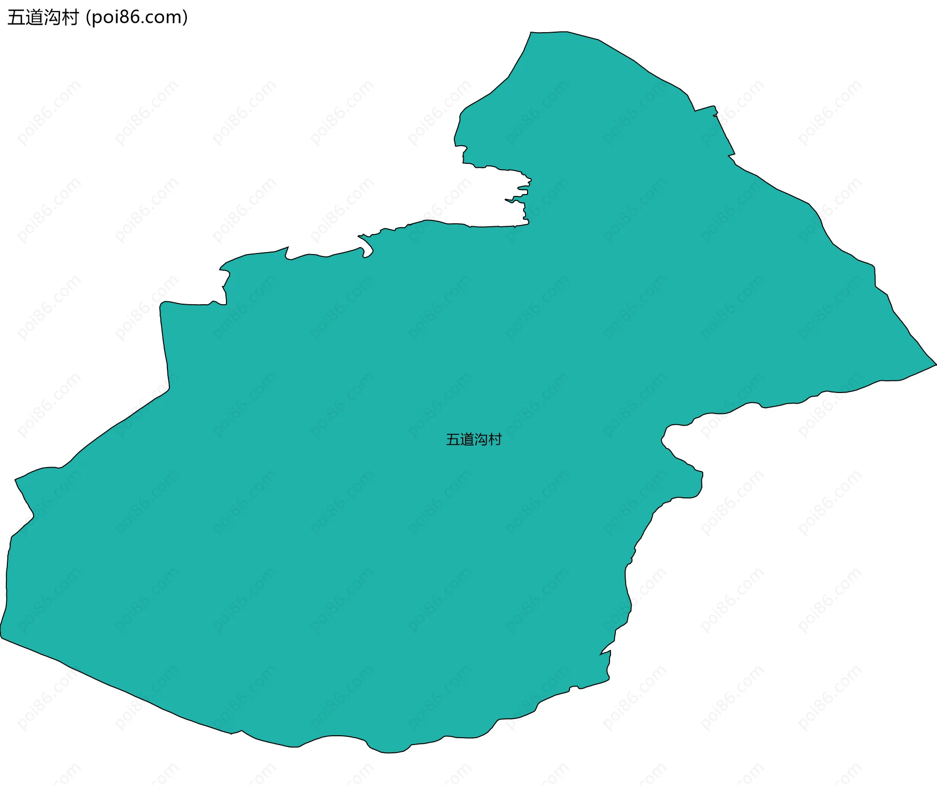 五道沟村边界地图