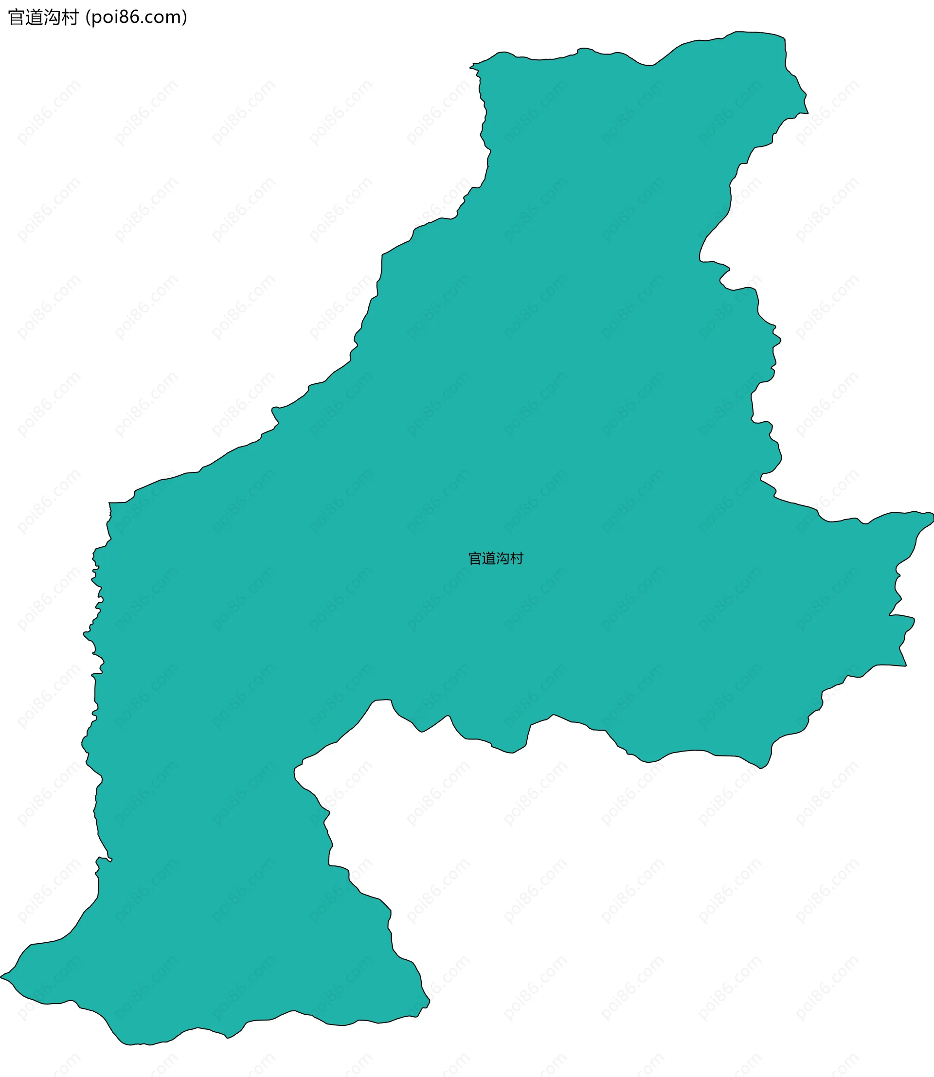 官道沟村边界地图