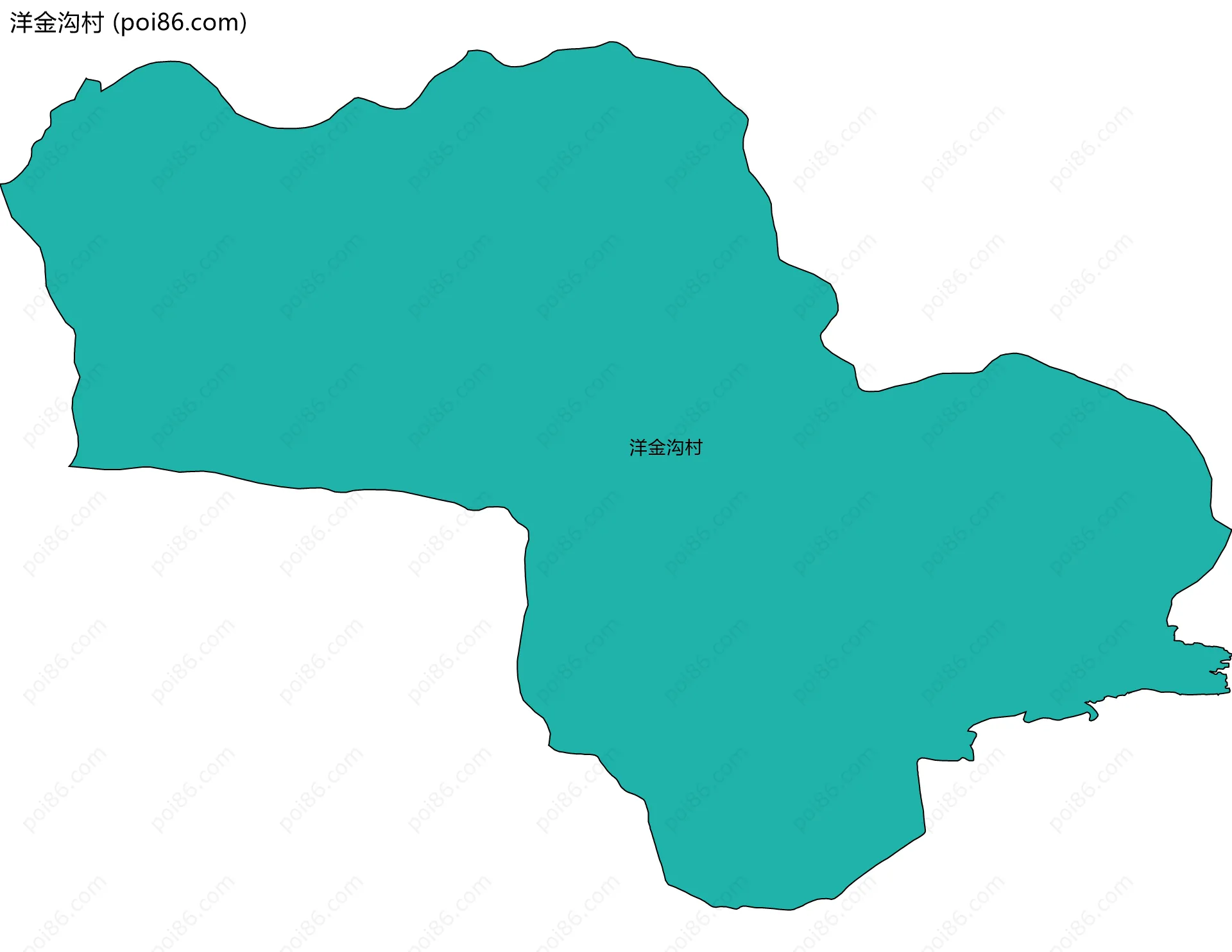 洋金沟村边界地图