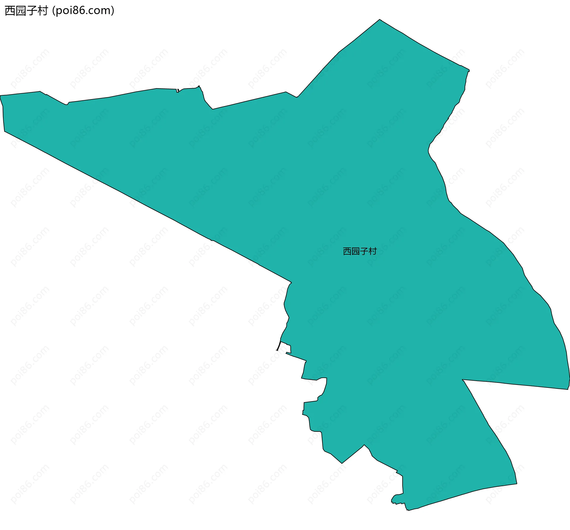 西园子村边界地图