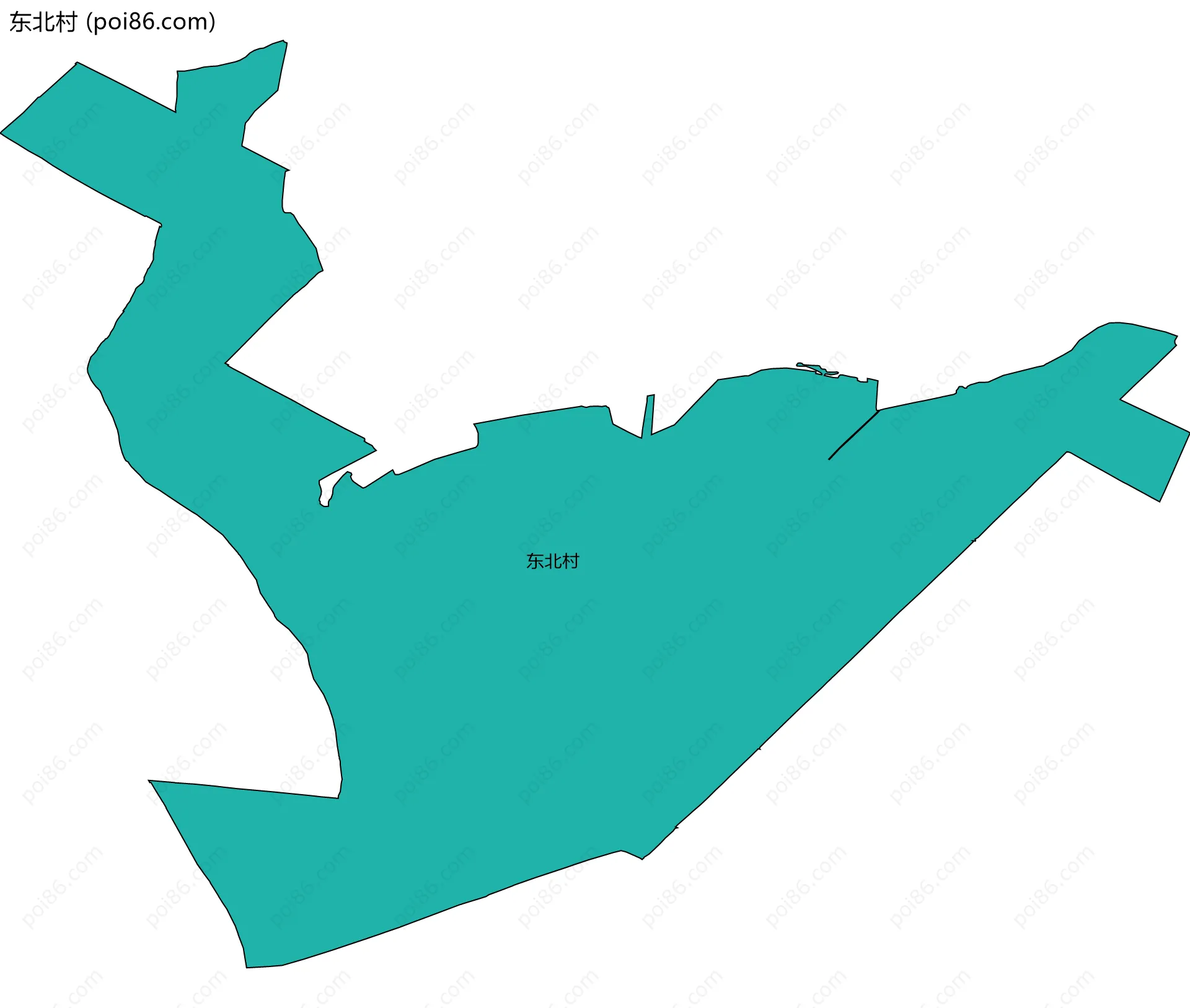 东北村边界地图