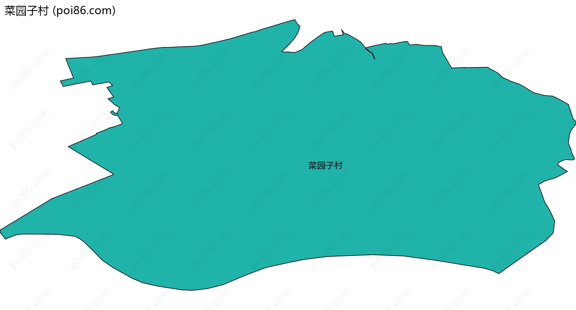 菜园子村边界地图