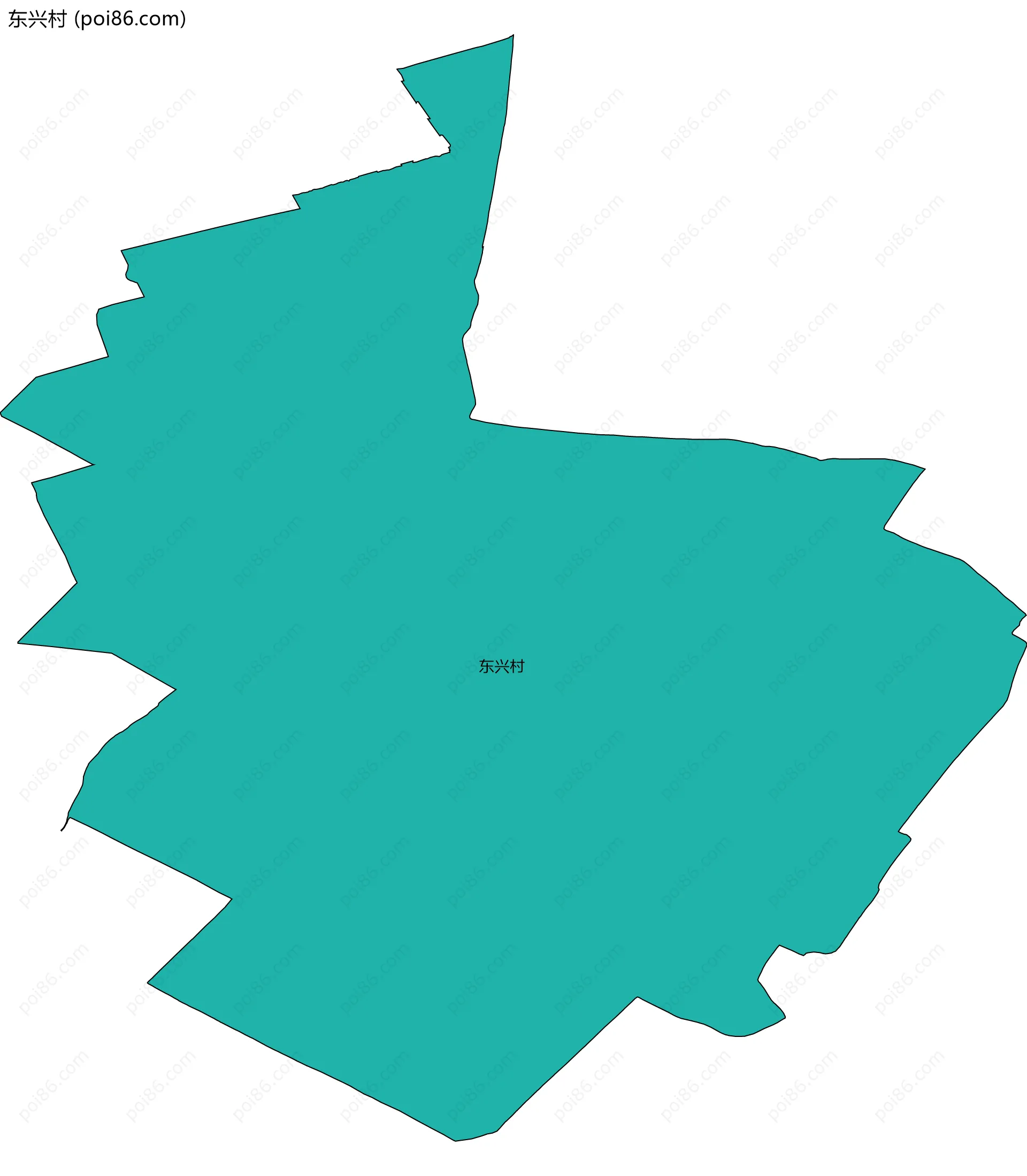 东兴村边界地图