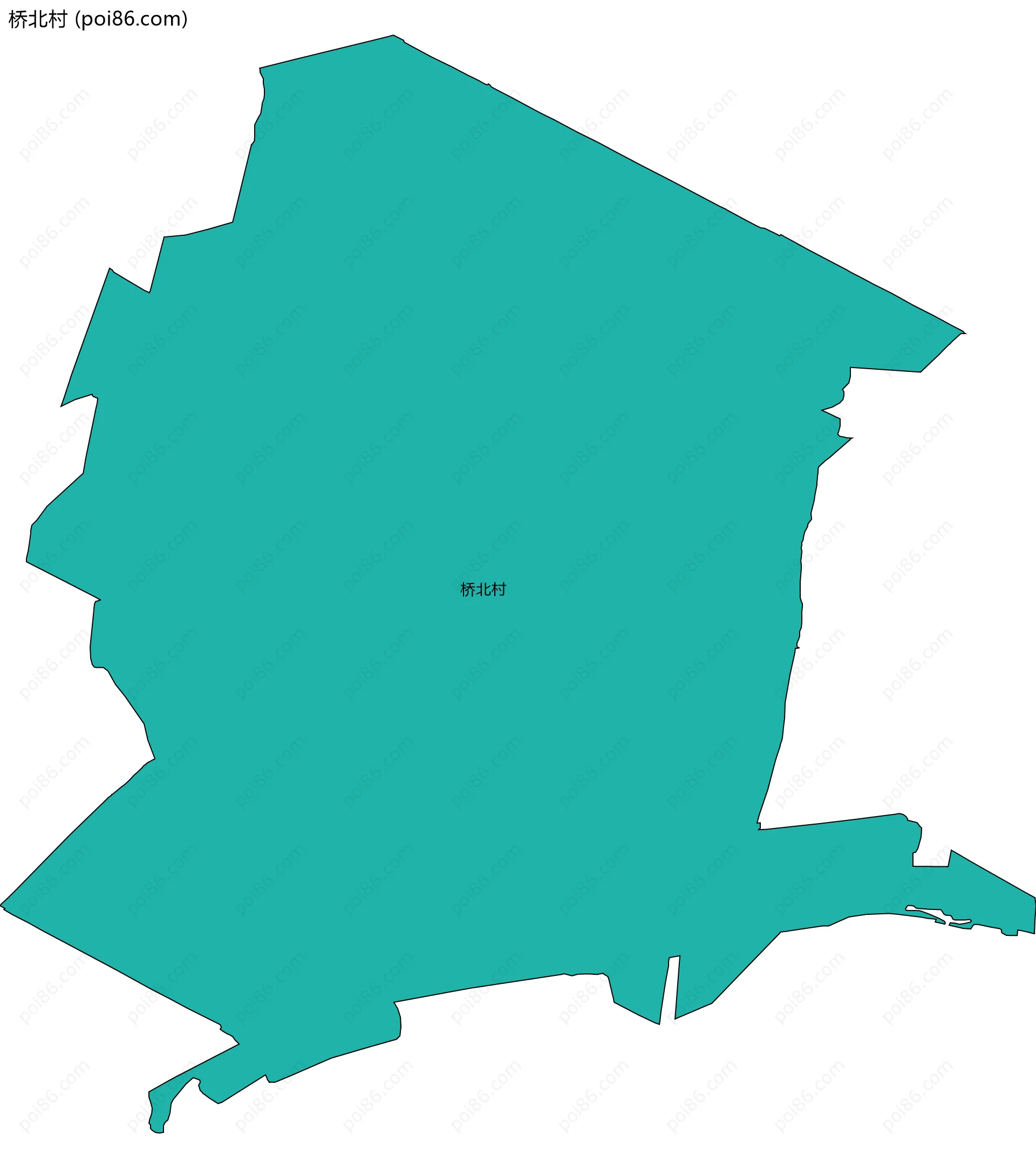 桥北村边界地图