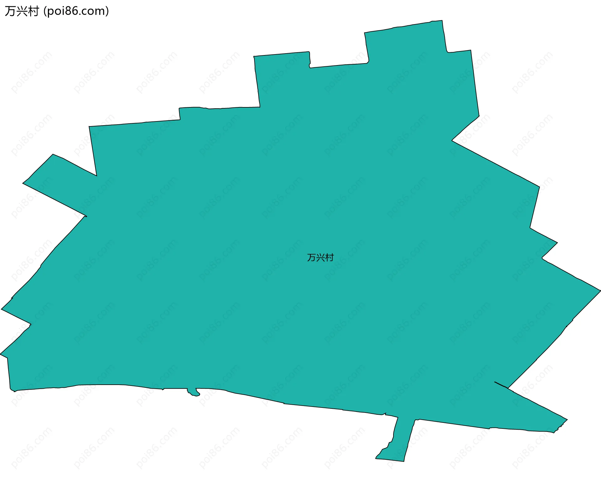 万兴村边界地图