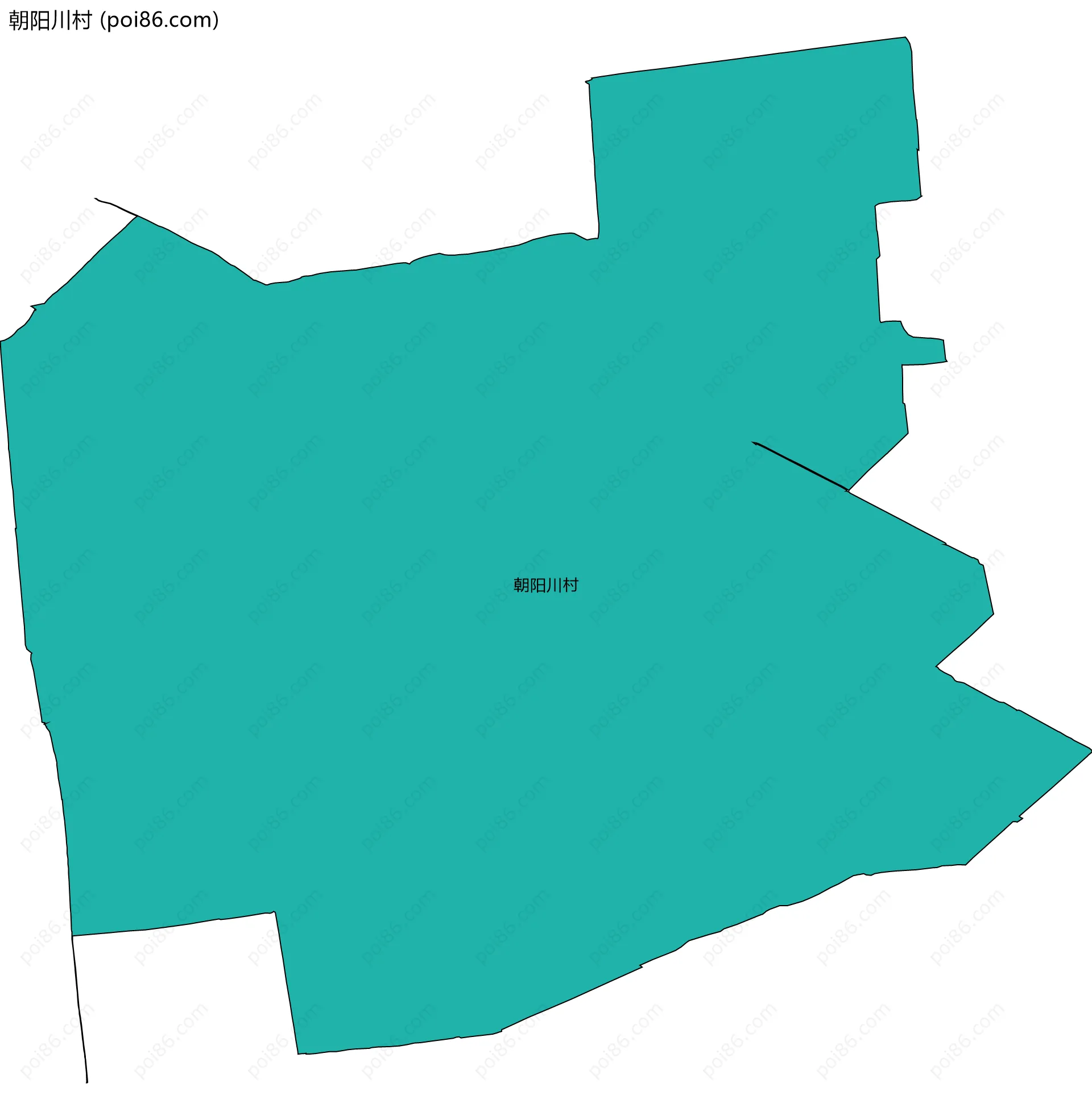 朝阳川村边界地图