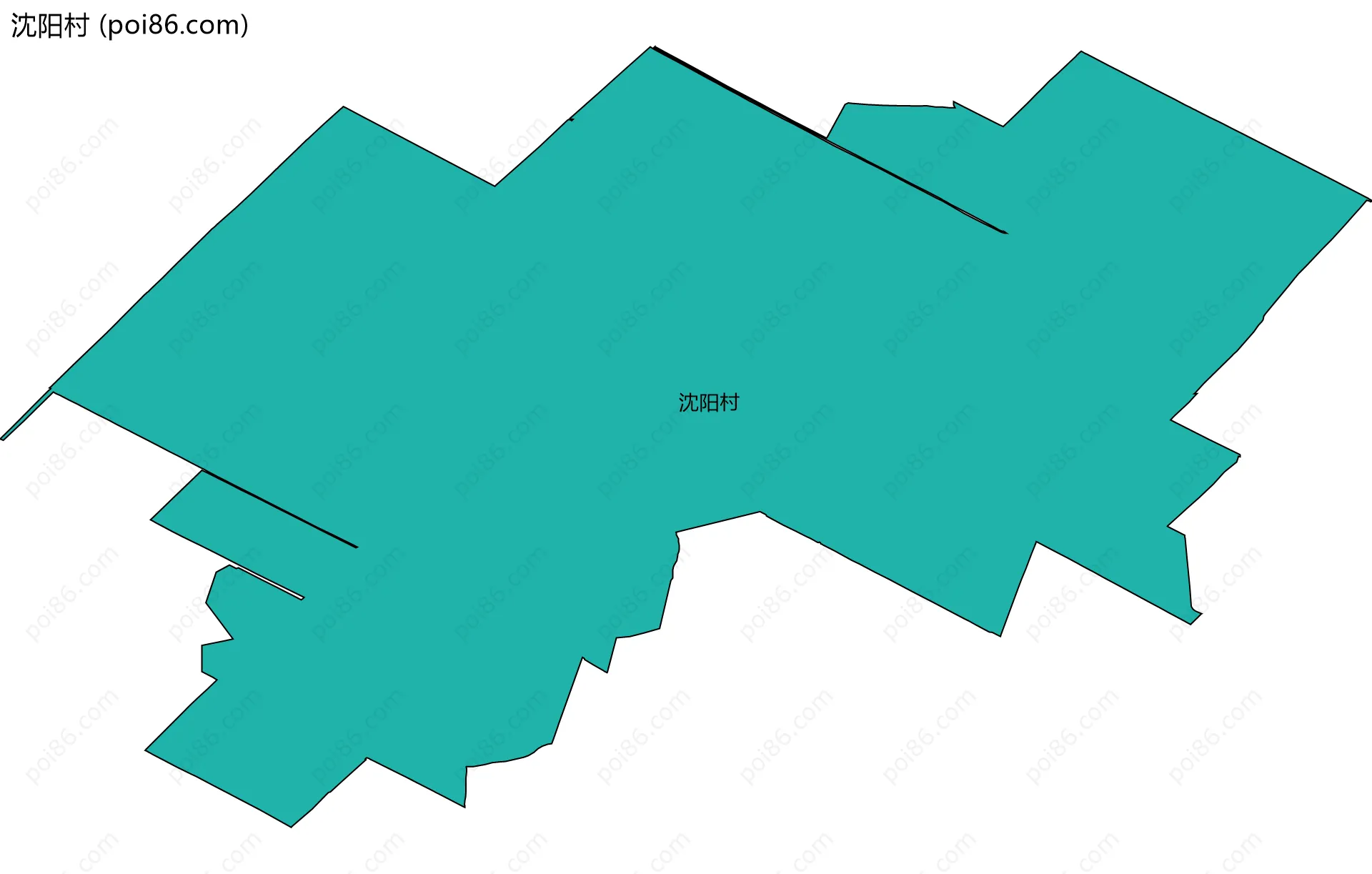 沈阳村边界地图