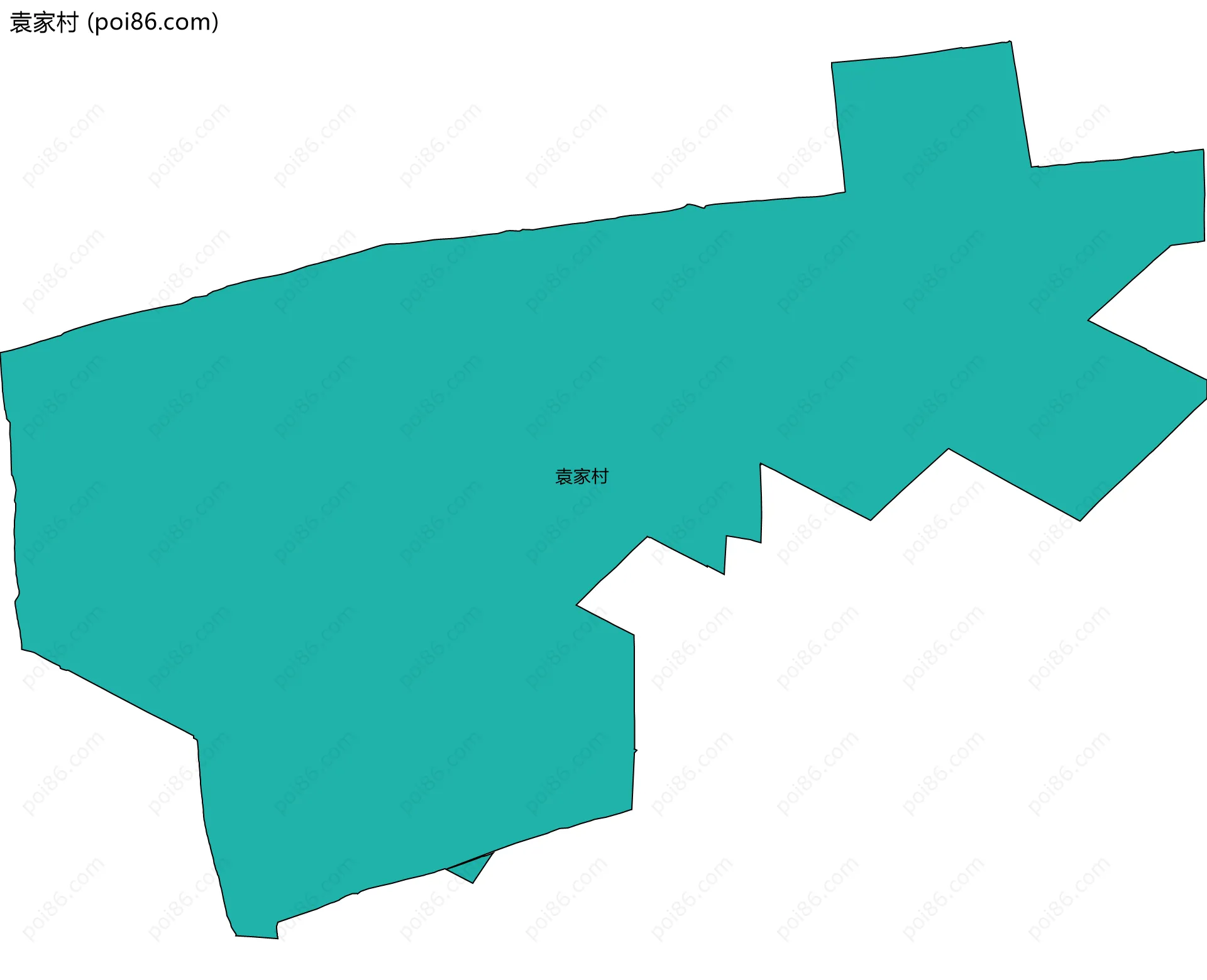 袁家村边界地图